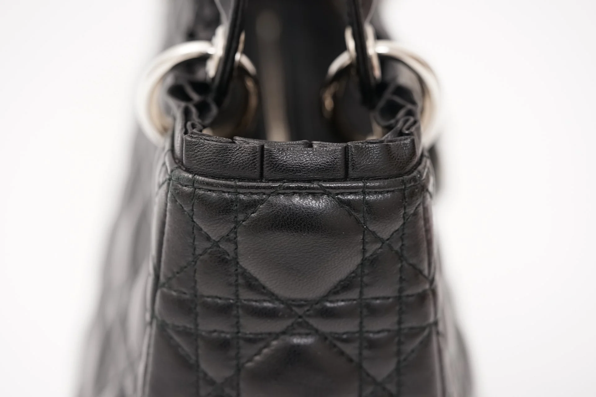Christian Dior Lady Dior "Raffles" Medium Handbag in Black Leather, Galliano Era, 2010 5871.JPG
