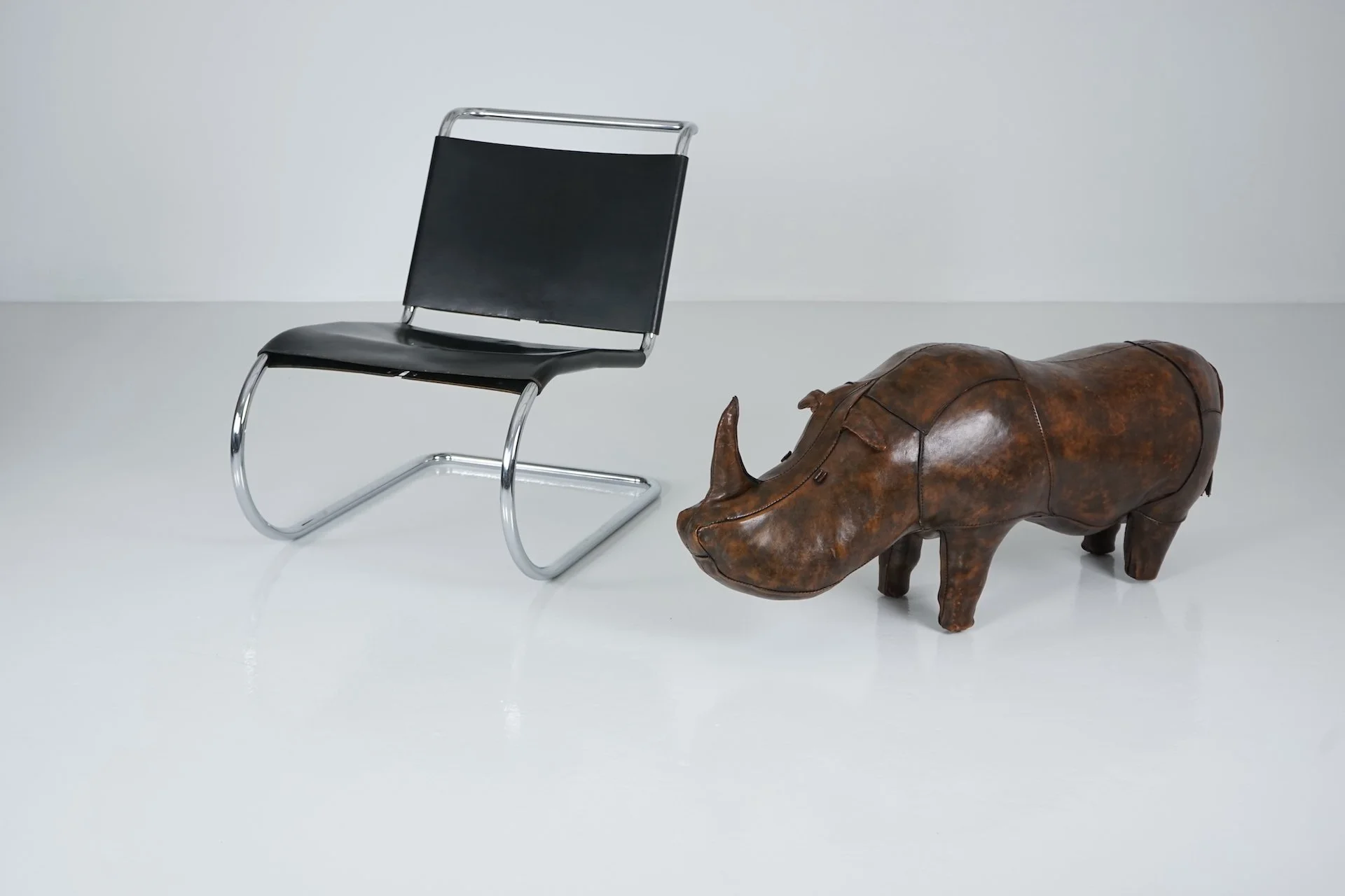 XL Rhinoceros Leather Footstool by Dimitri Omersa 517.JPG