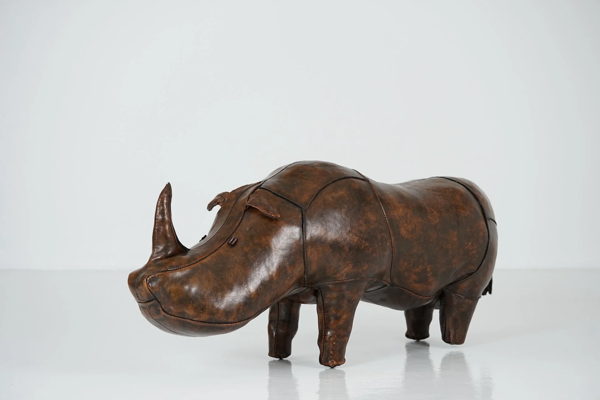 XL Rhinoceros Leather Footstool by Dimitri Omersa 508.JPG