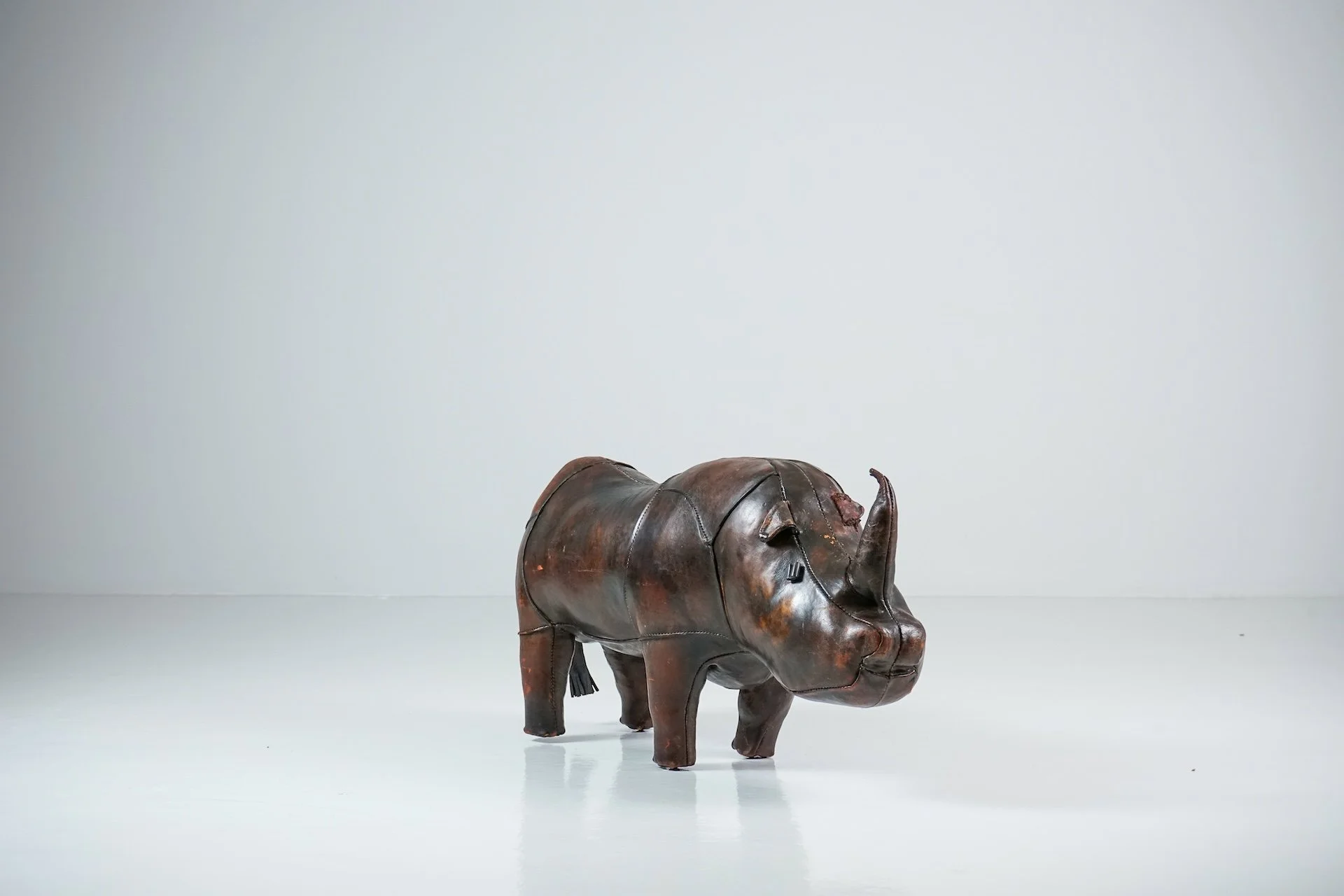 Rhinoceros Leather Footstool by Dimitri Omersa -105.jpg