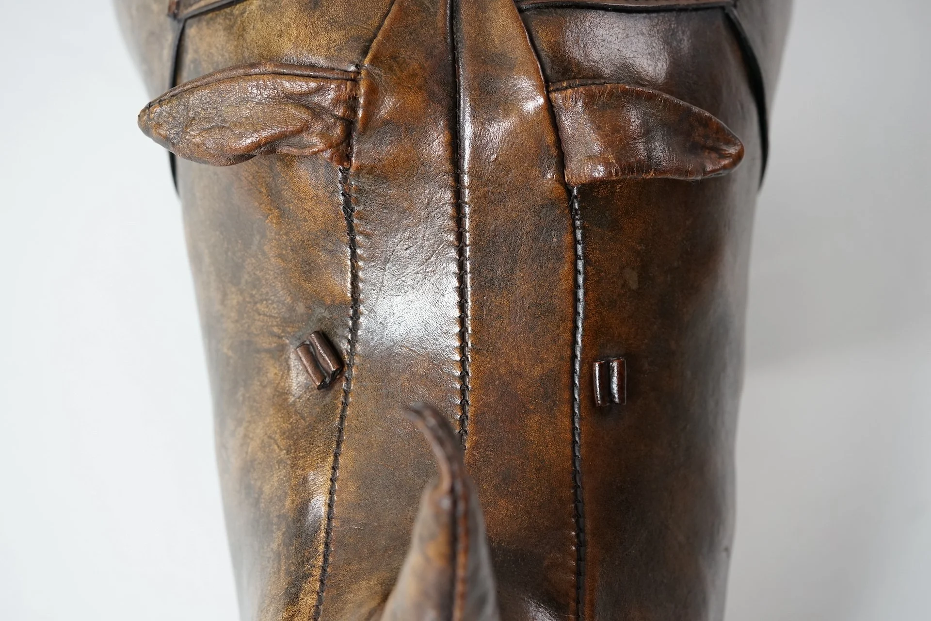 XL Rhinoceros Leather Footstool by Dimitri Omersa 525.JPG