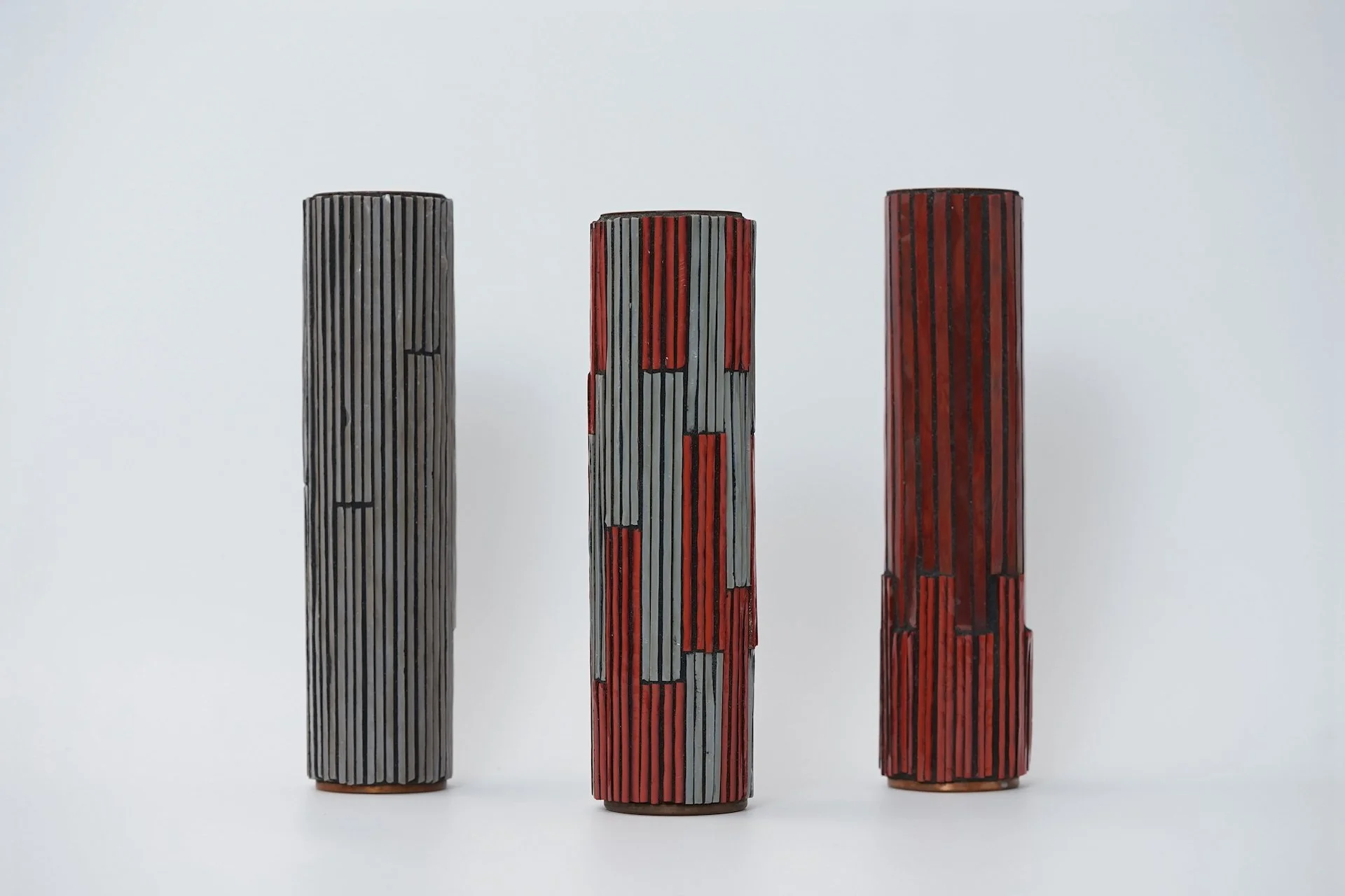 Vintage Mid Century Design Pottery Mosaic Vase by W. Zimmermann for Ritter 517.JPG