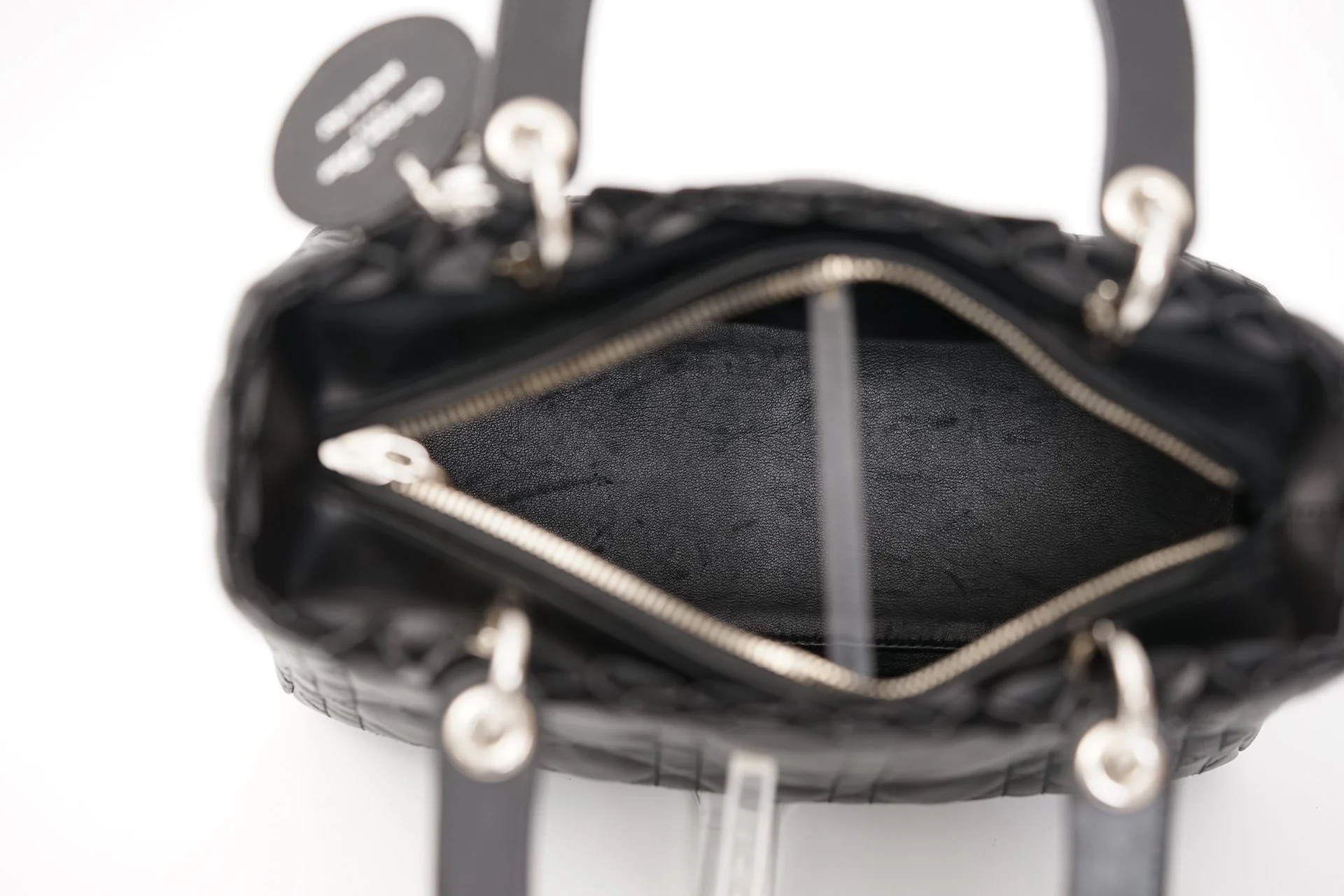 Christian Dior Lady Dior "Raffles" Medium Handbag in Black Leather, Galliano Era, 2010 5879.JPG