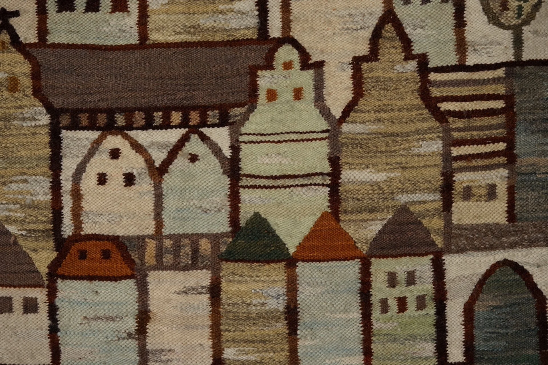 Large architectural kilim wall tapestry by Piotr Grabowski 7603.JPG