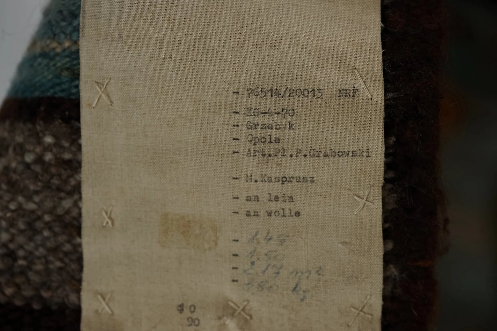 Large architectural kilim wall tapestry by Piotr Grabowski 7607.JPG