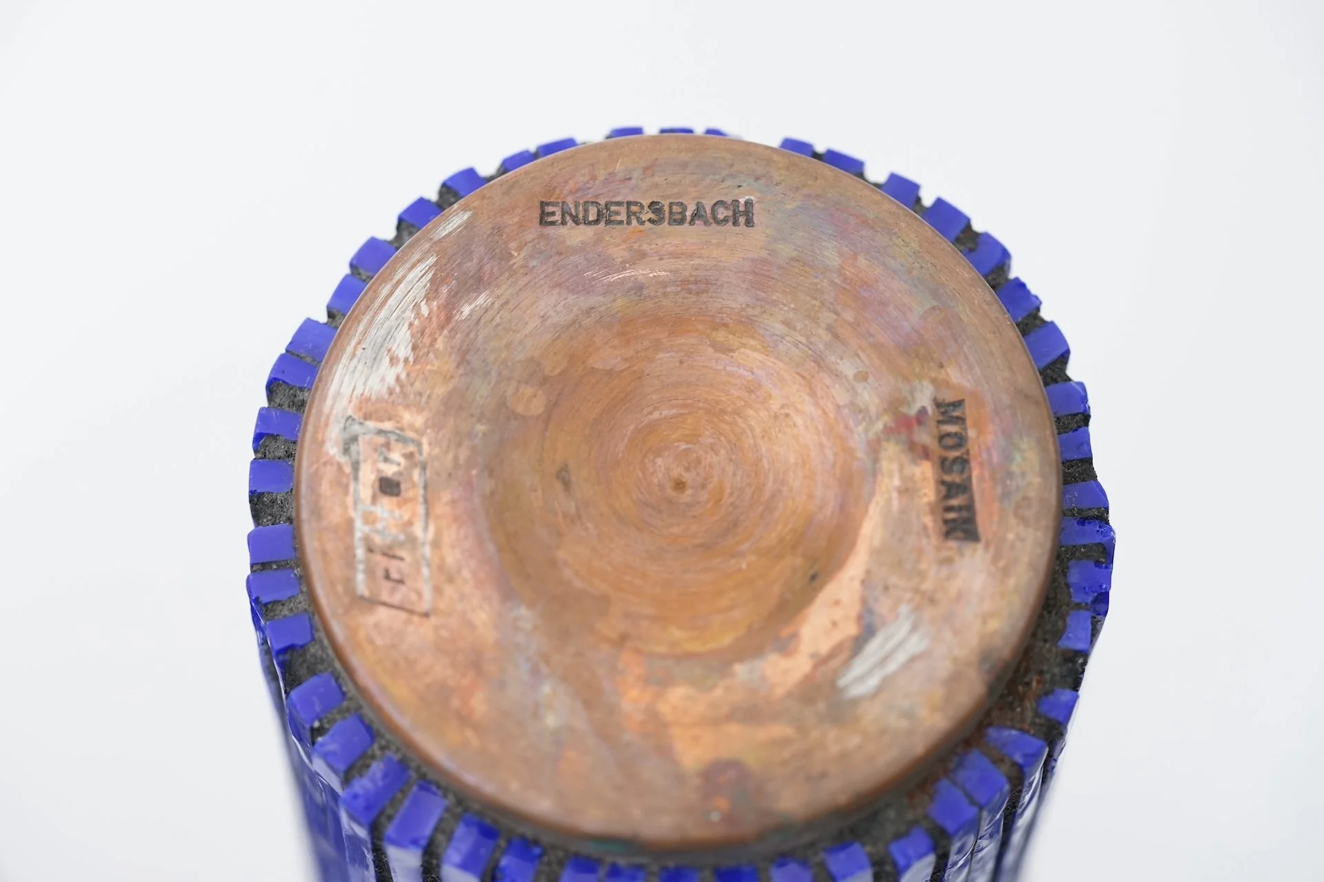 Vintage Mid Century Design Pottery Mosaic Vase by W. Zimmermann for Ritter 562.JPG