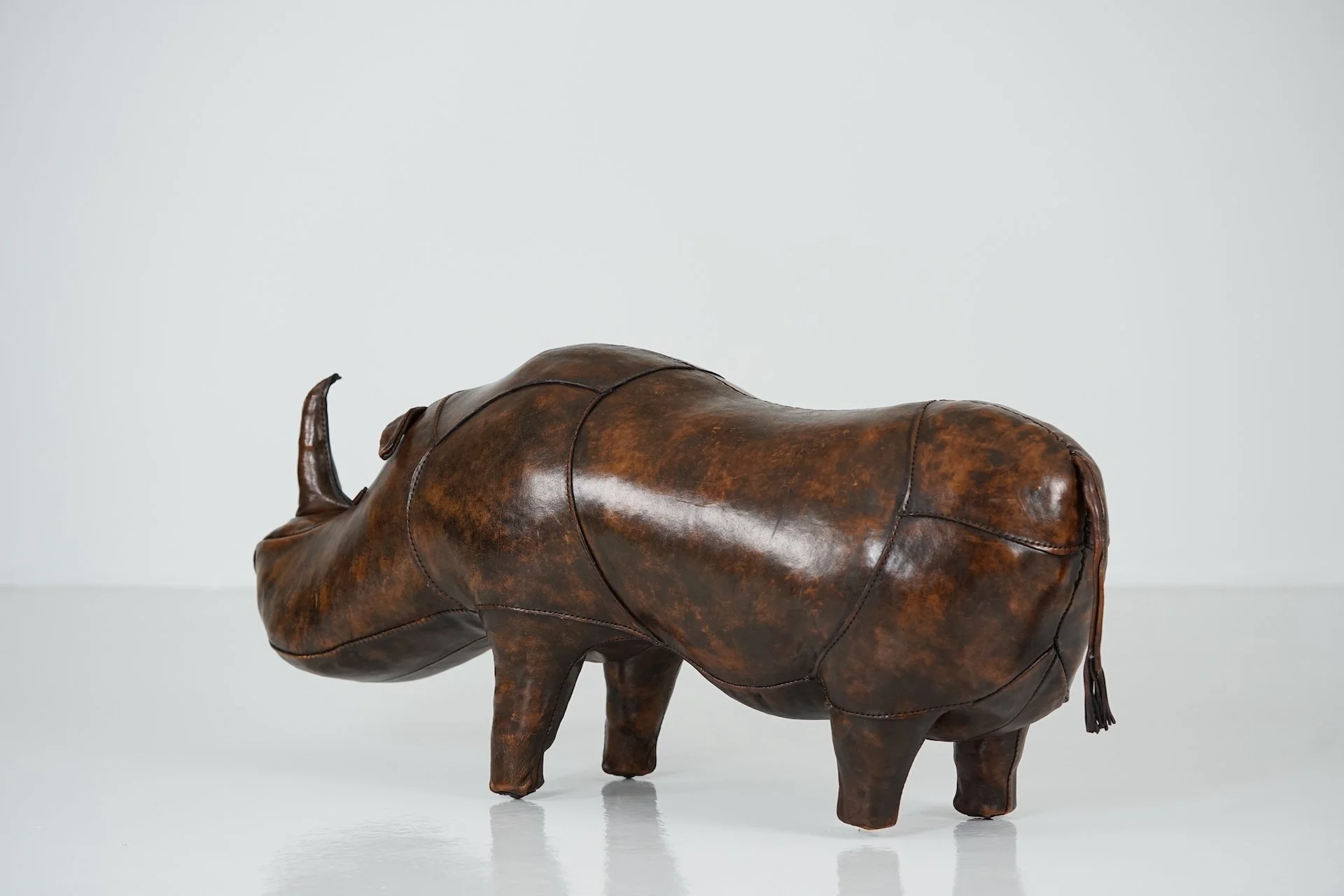 XL Rhinoceros Leather Footstool by Dimitri Omersa 512.JPG
