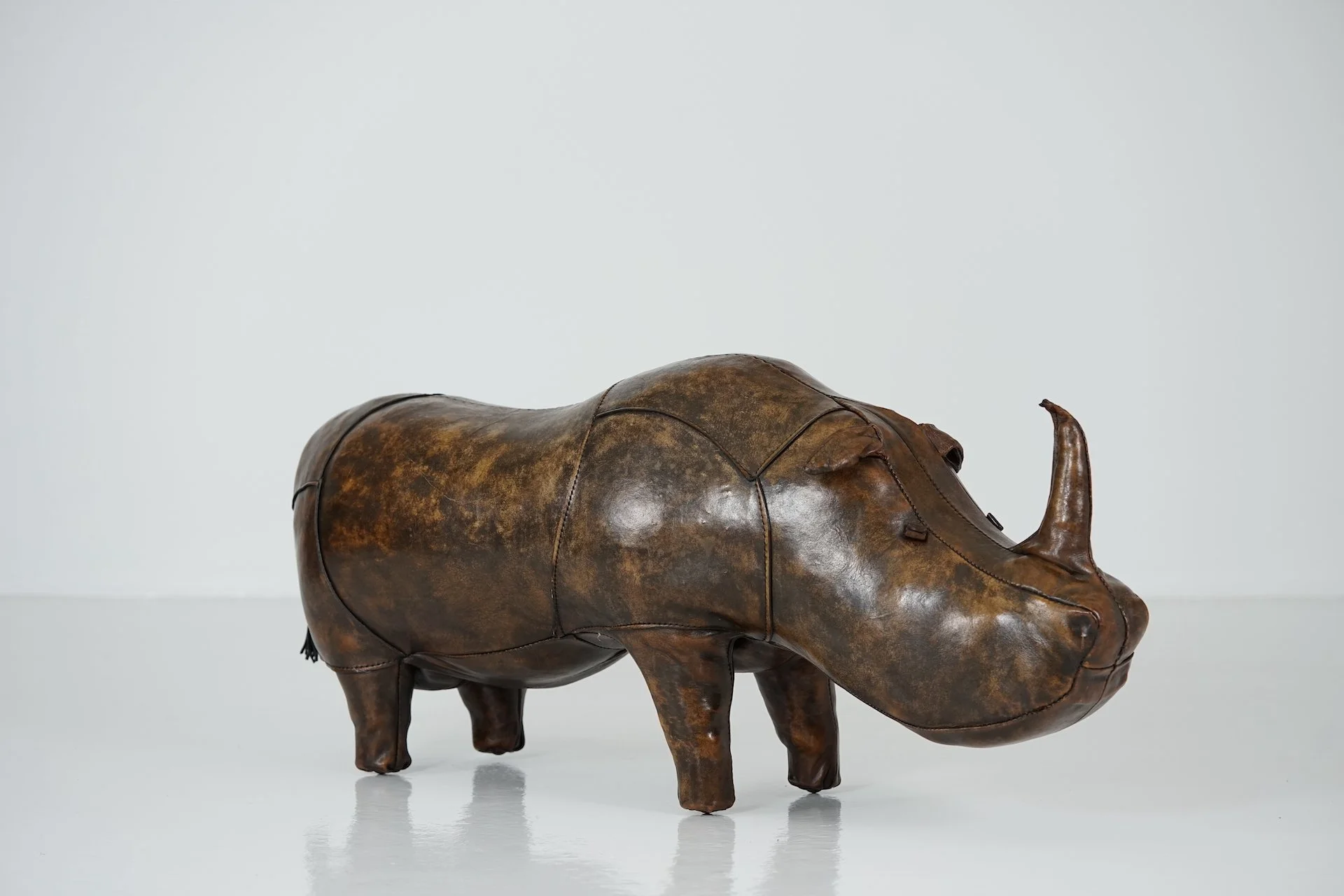 XL Rhinoceros Leather Footstool by Dimitri Omersa 509.JPG