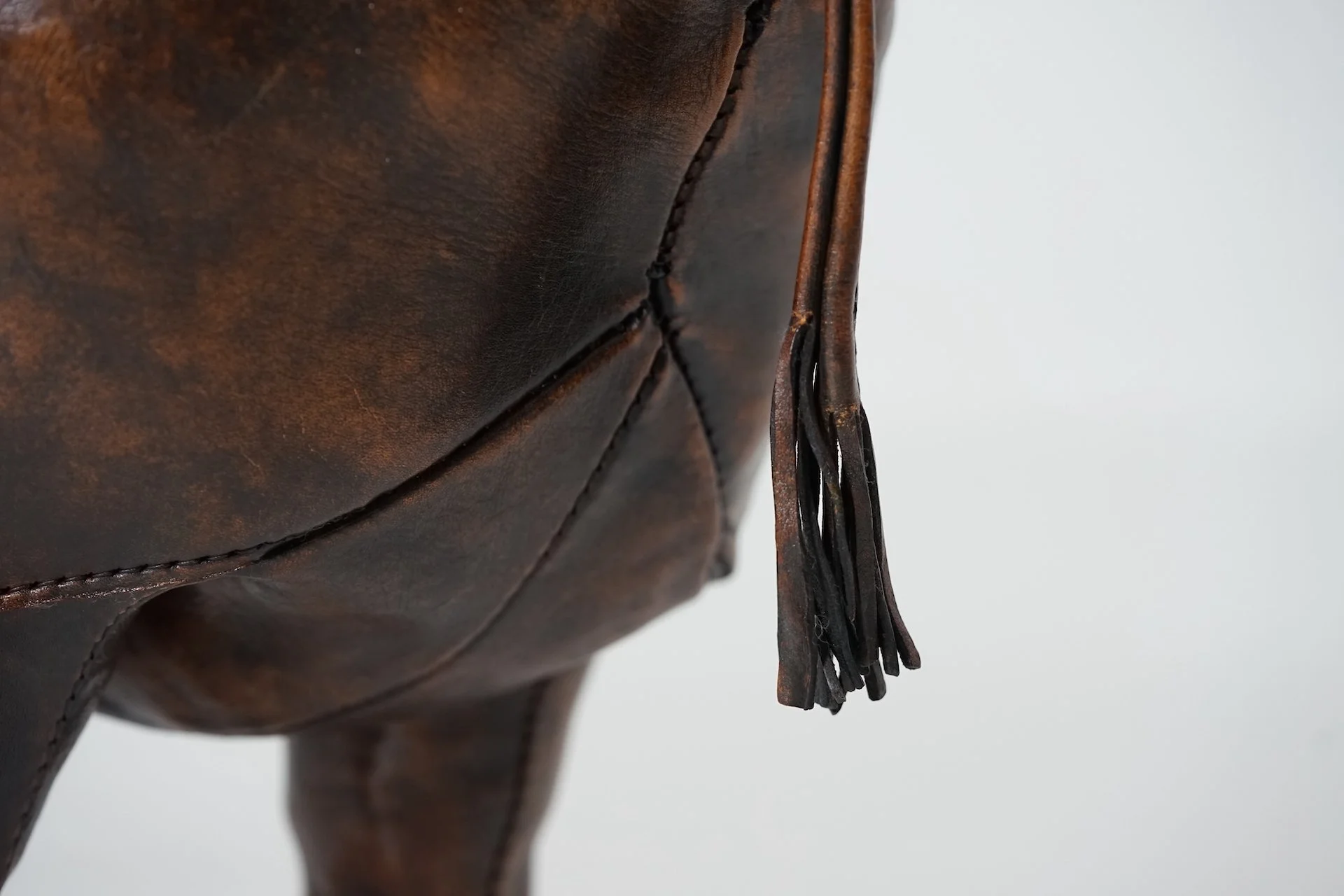 XL Rhinoceros Leather Footstool by Dimitri Omersa 522.JPG