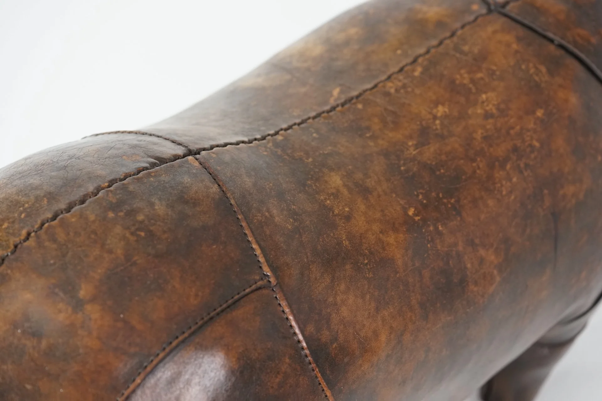 XL Rhinoceros Leather Footstool by Dimitri Omersa 521.JPG