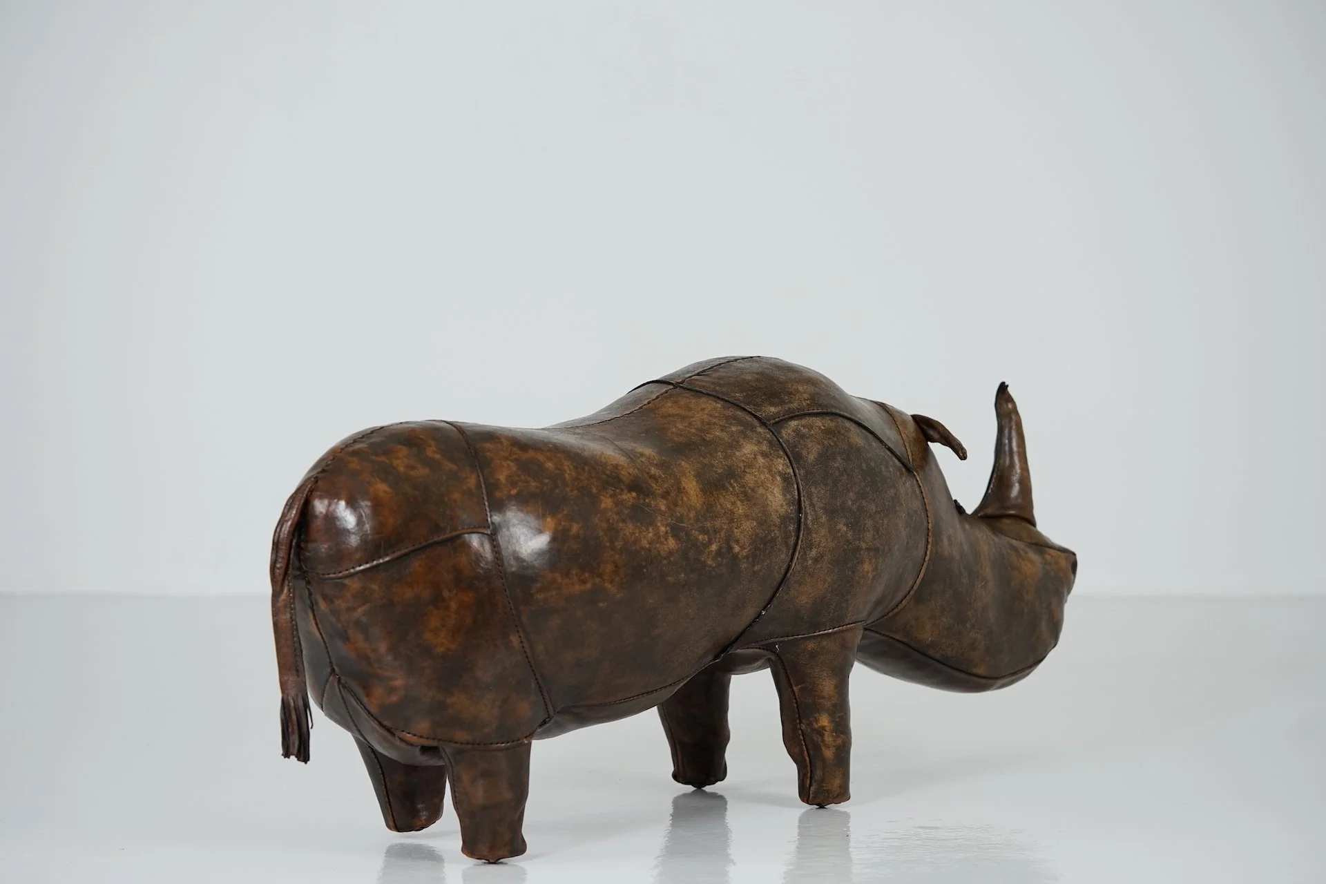 XL Rhinoceros Leather Footstool by Dimitri Omersa 511.JPG