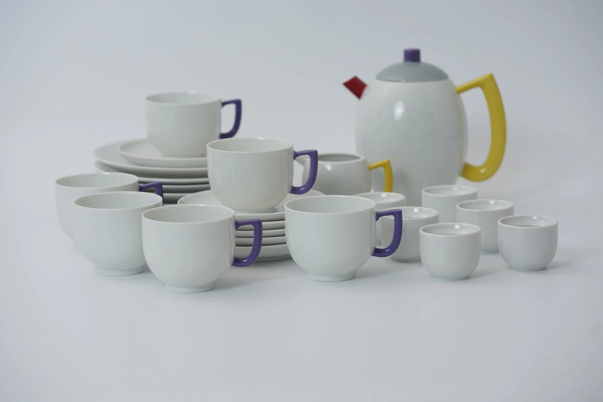 Postmodernes Kaffeeservice für 6 Personen "City Modern Art" von Lutz Rabold für Arzberg, 1983 007.JPG