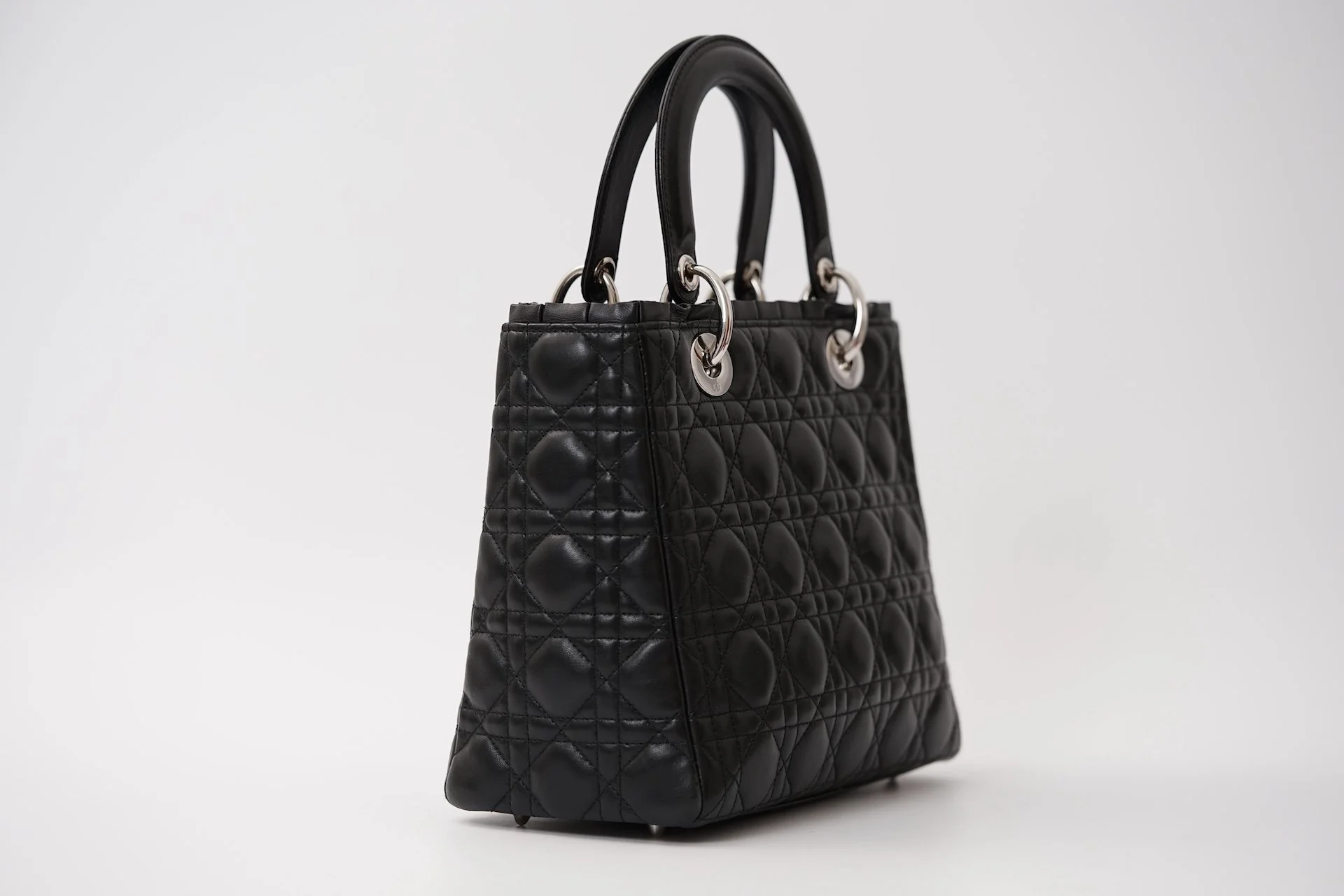 Christian Dior Lady Dior "Raffles" Medium Handbag in Black Leather, Galliano Era, 2010 5863.JPG