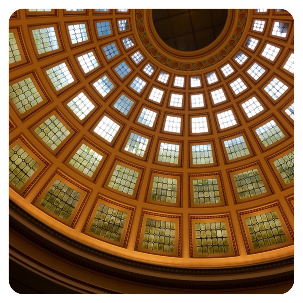 The view from underneath the dome of Nottingham Council House in Old Market Square. Photo credit - me!