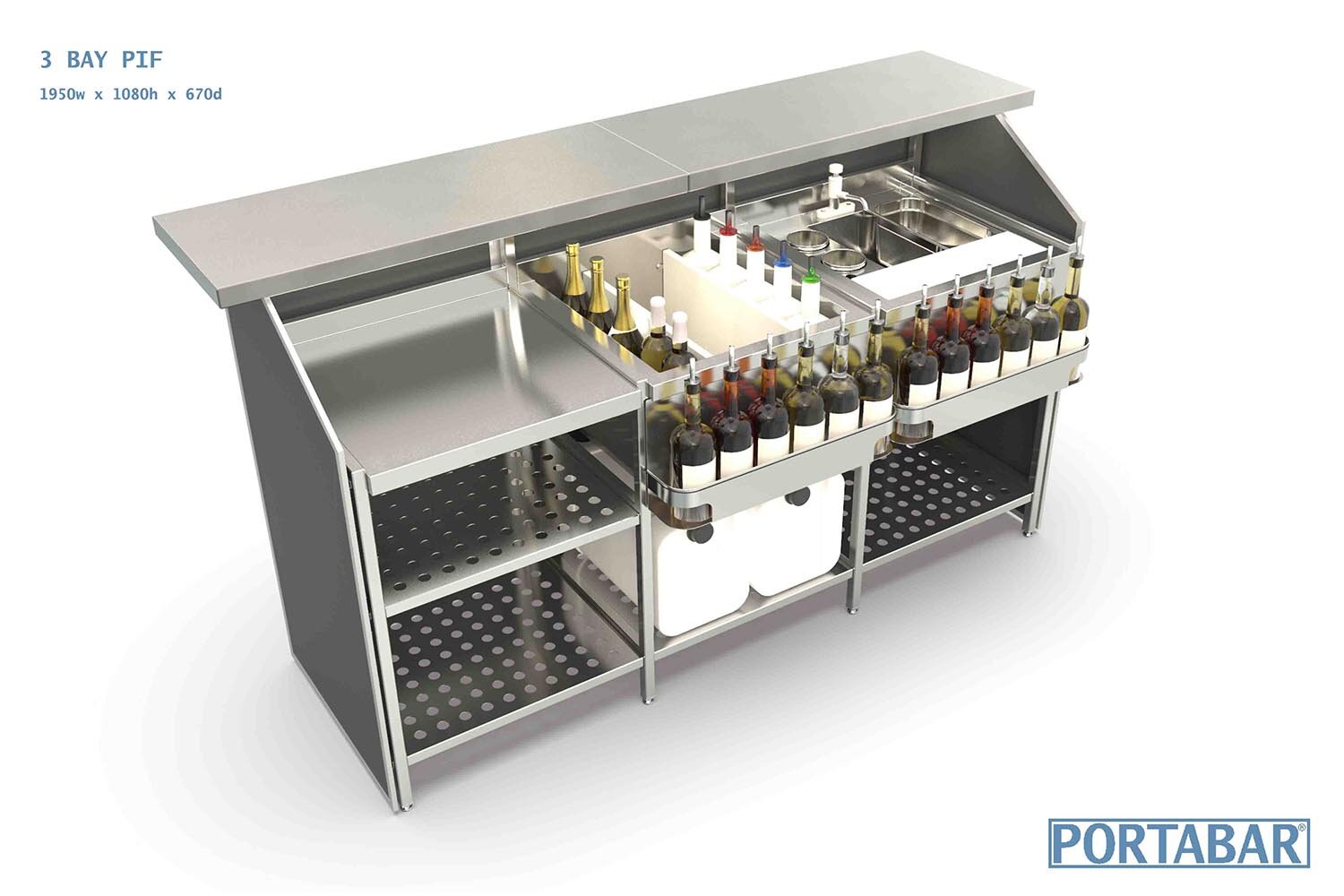 Foldable Mobile Bars by Portabar