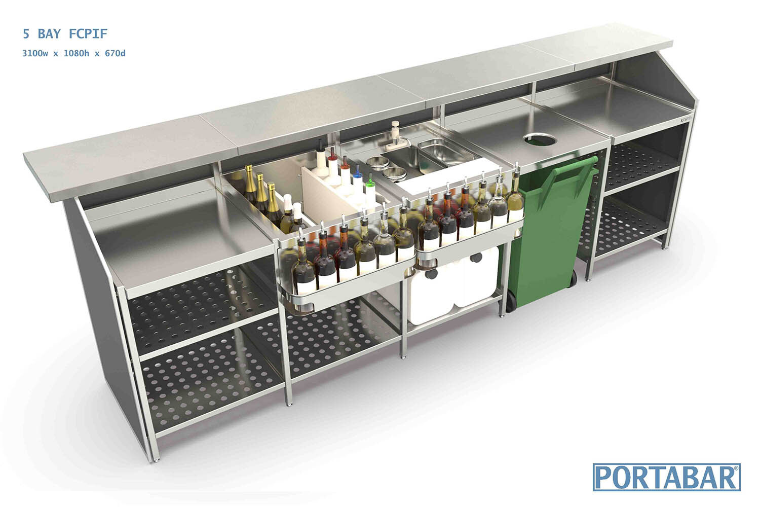 Mobile Bars for Indoors and Outdoors by Portabar