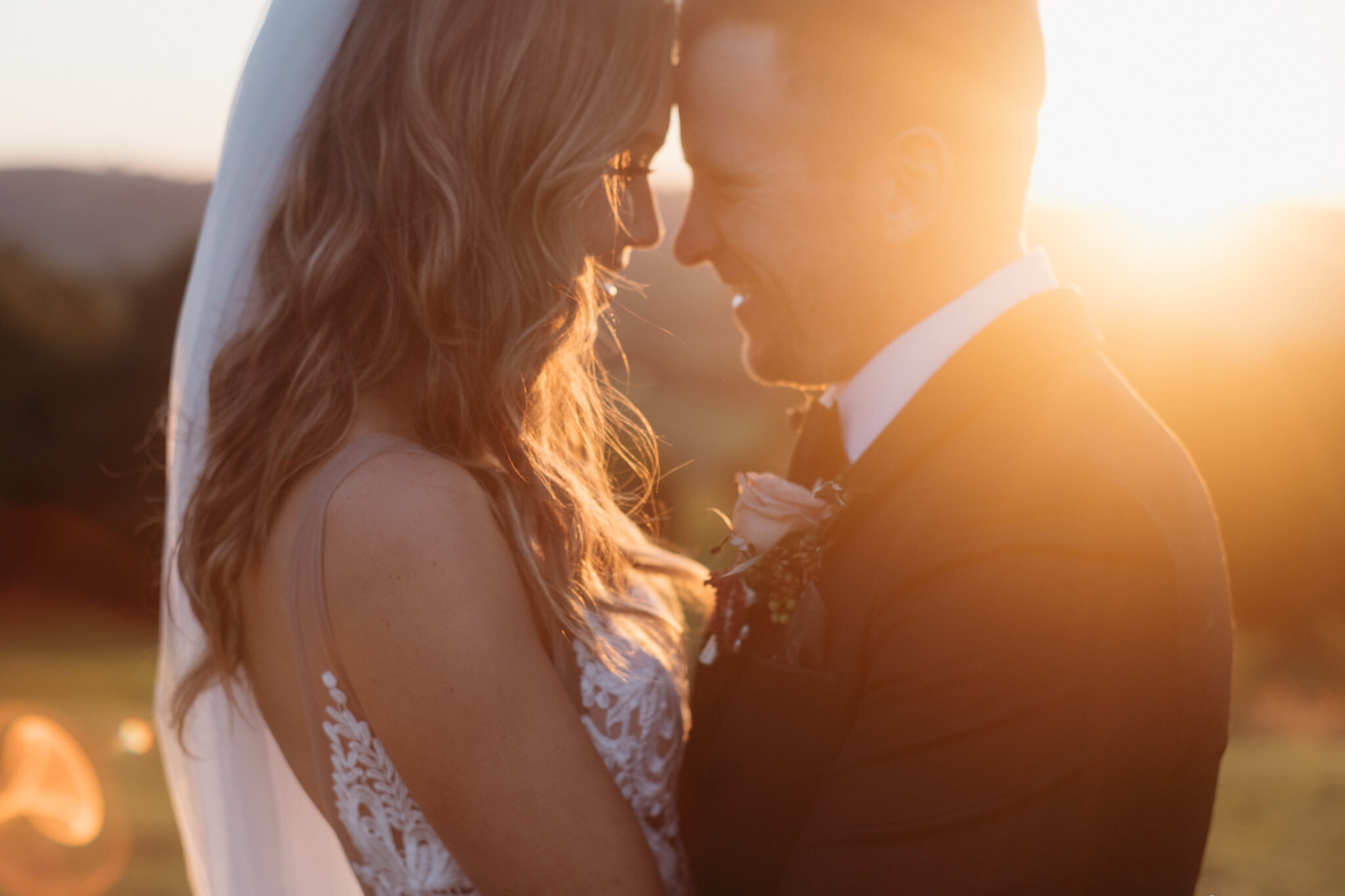 ultimate sunset portrait - Trent and Jessie wedding photography and videography 