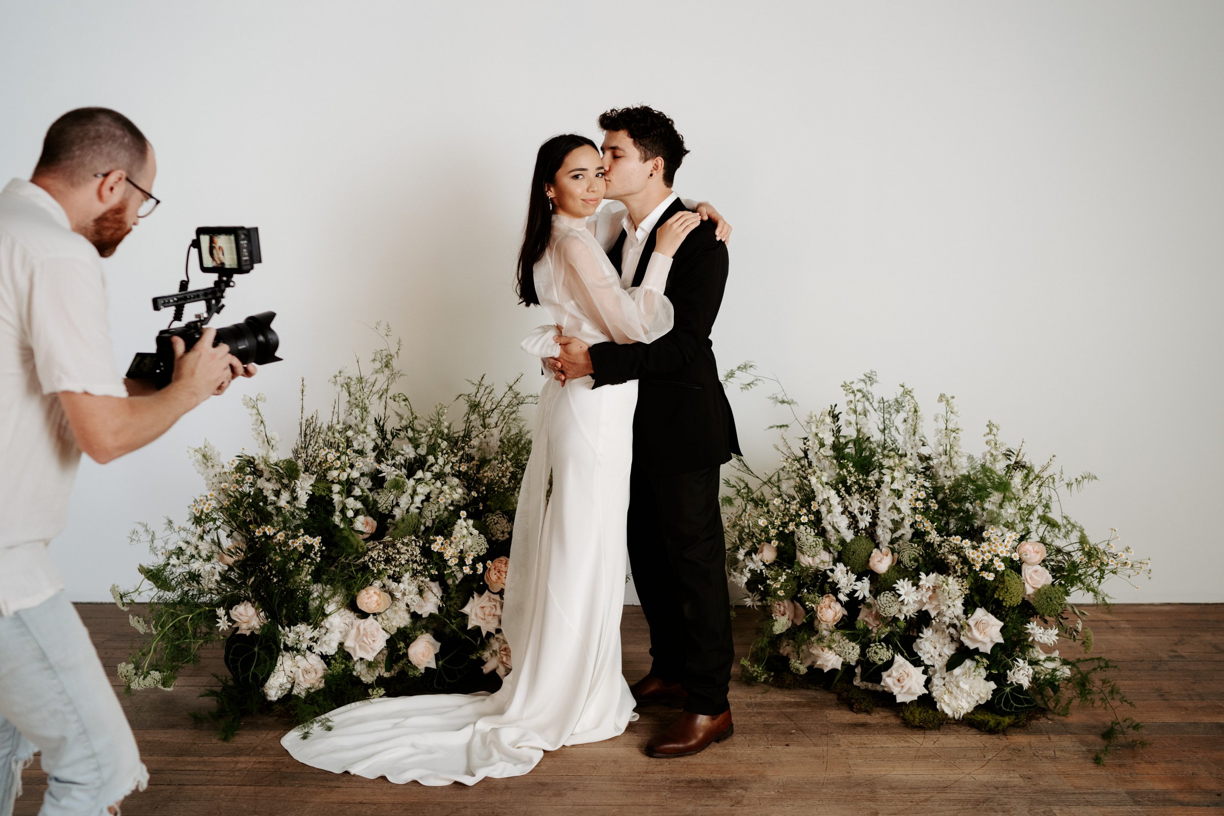 Photoshoot behind the scenes - Brisbane Spring Wedding Inspiration - Trent and Jessie Photography and Videography
