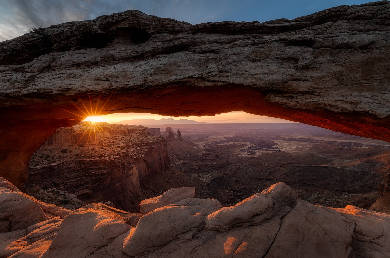 Sunrise Through Mesa Arch in Canyonlands National Park.jpg