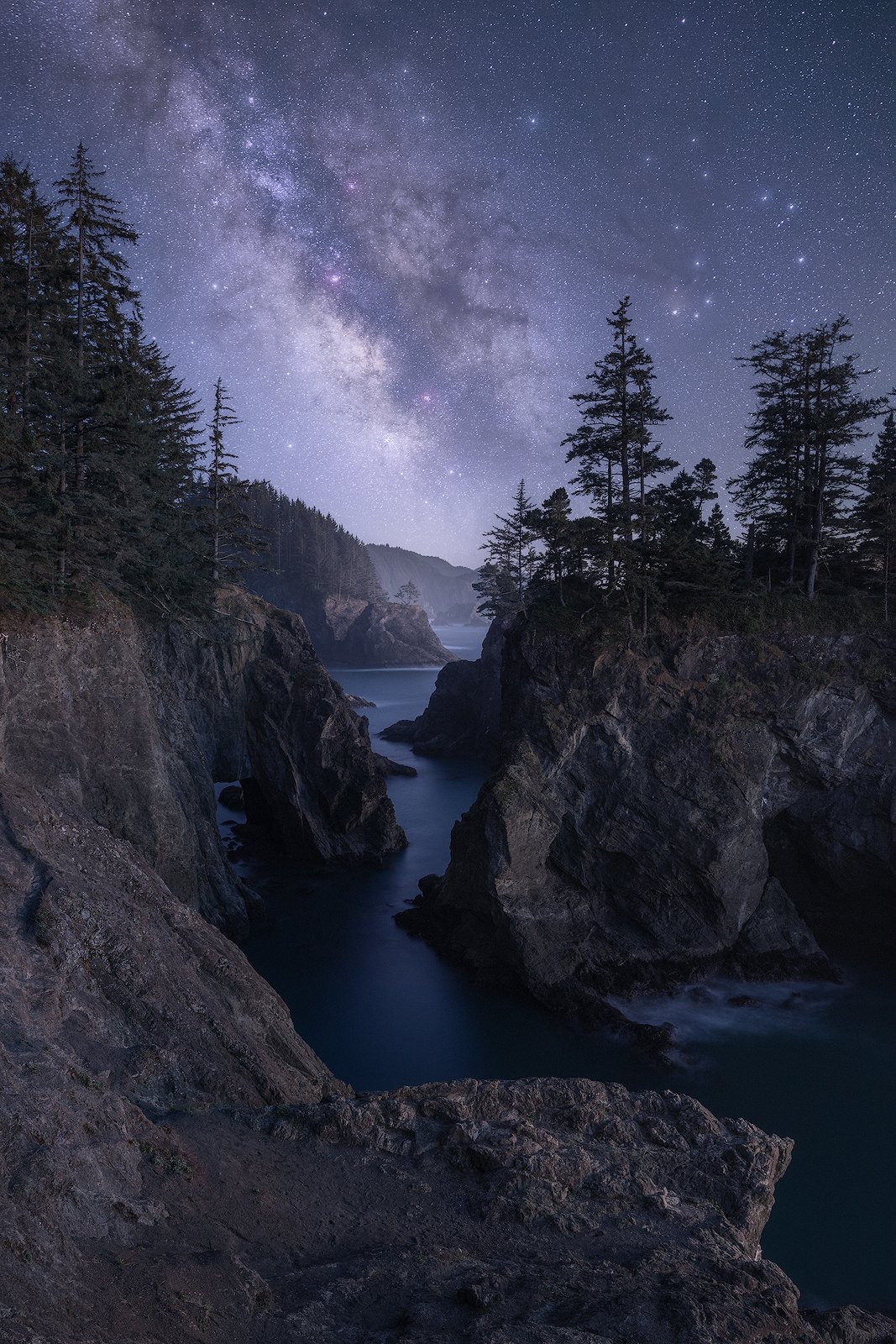 Milky Way Above Rocky Oregon Coastline at Night – Sea Stacks and Stars.jpg