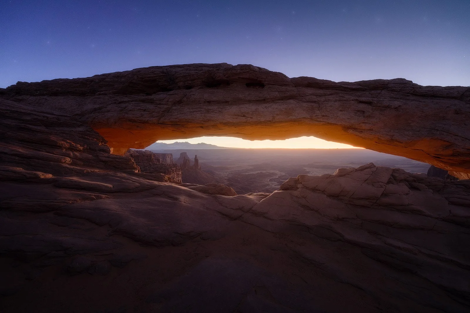 Mesa Arch Sunrise – Starry Twilight Over Canyonlands Framed by Glowing Rock.jpg