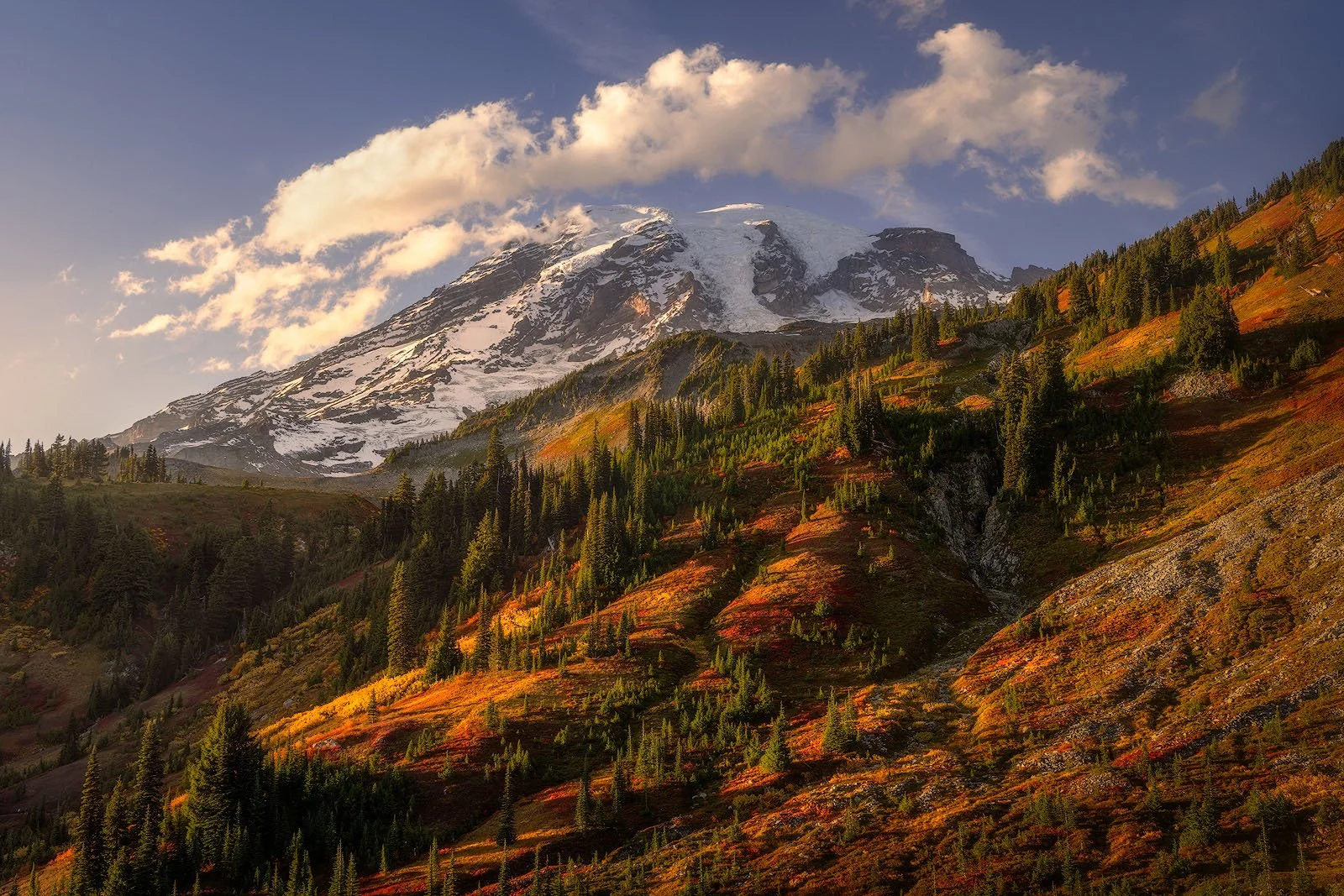 Mount Rainier – Autumn Colors and Sunset Light on Alpine Slopes.jpg