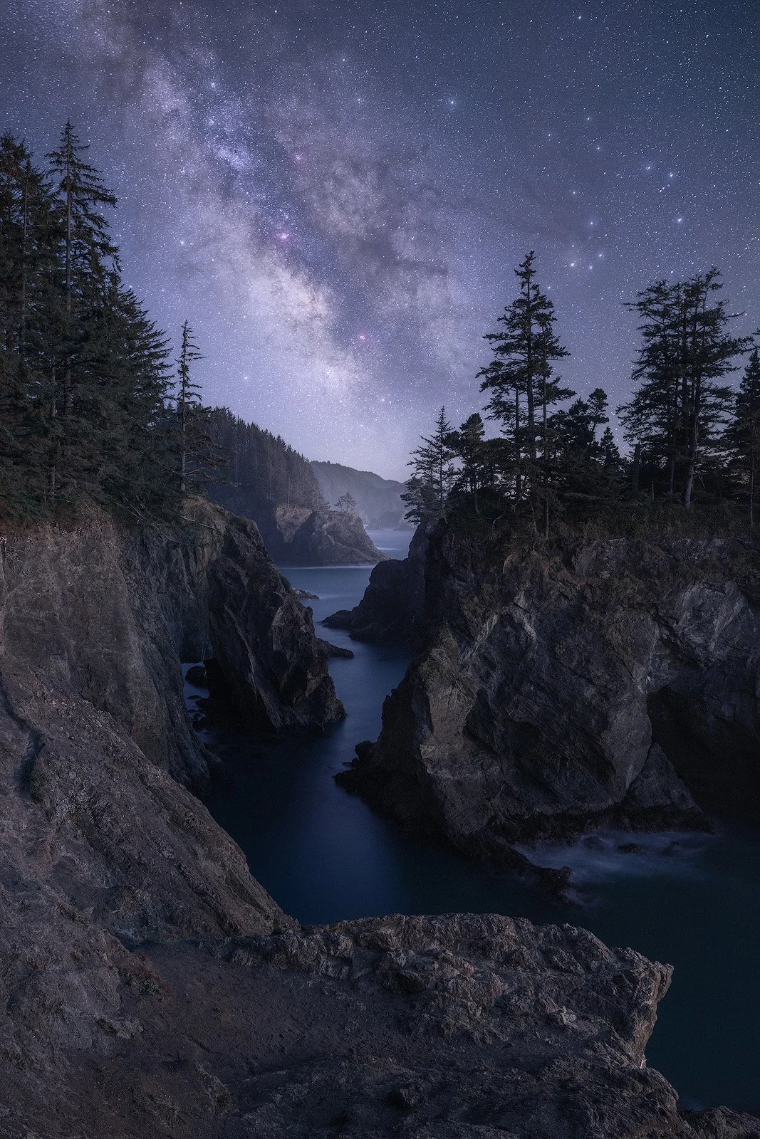 Milky Way Above Rocky Oregon Coastline at Night – Sea Stacks and Stars.jpg