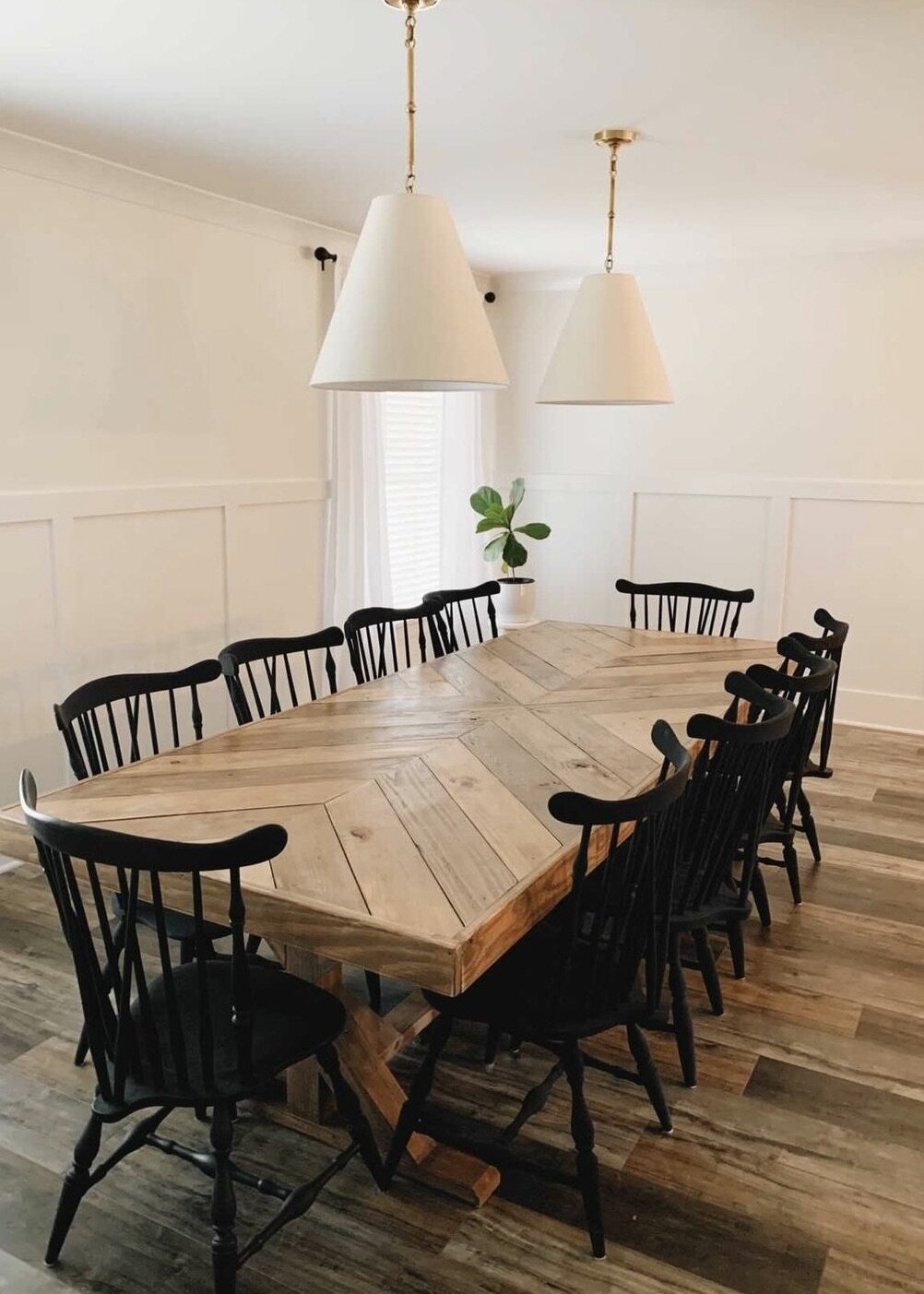 Radial Chevron custom affordable table