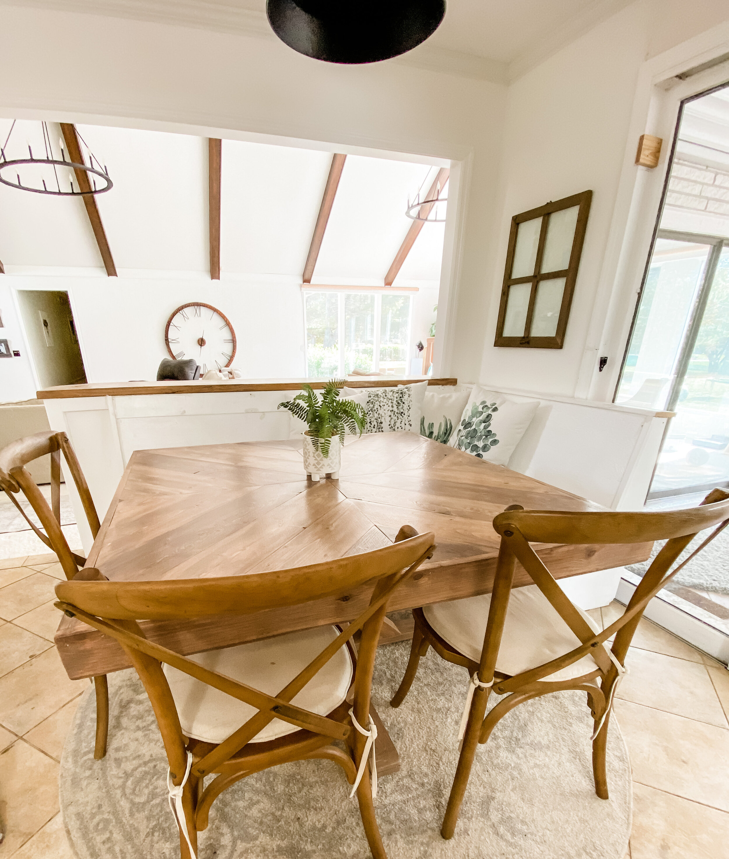 Radial Chevron custom affordable table