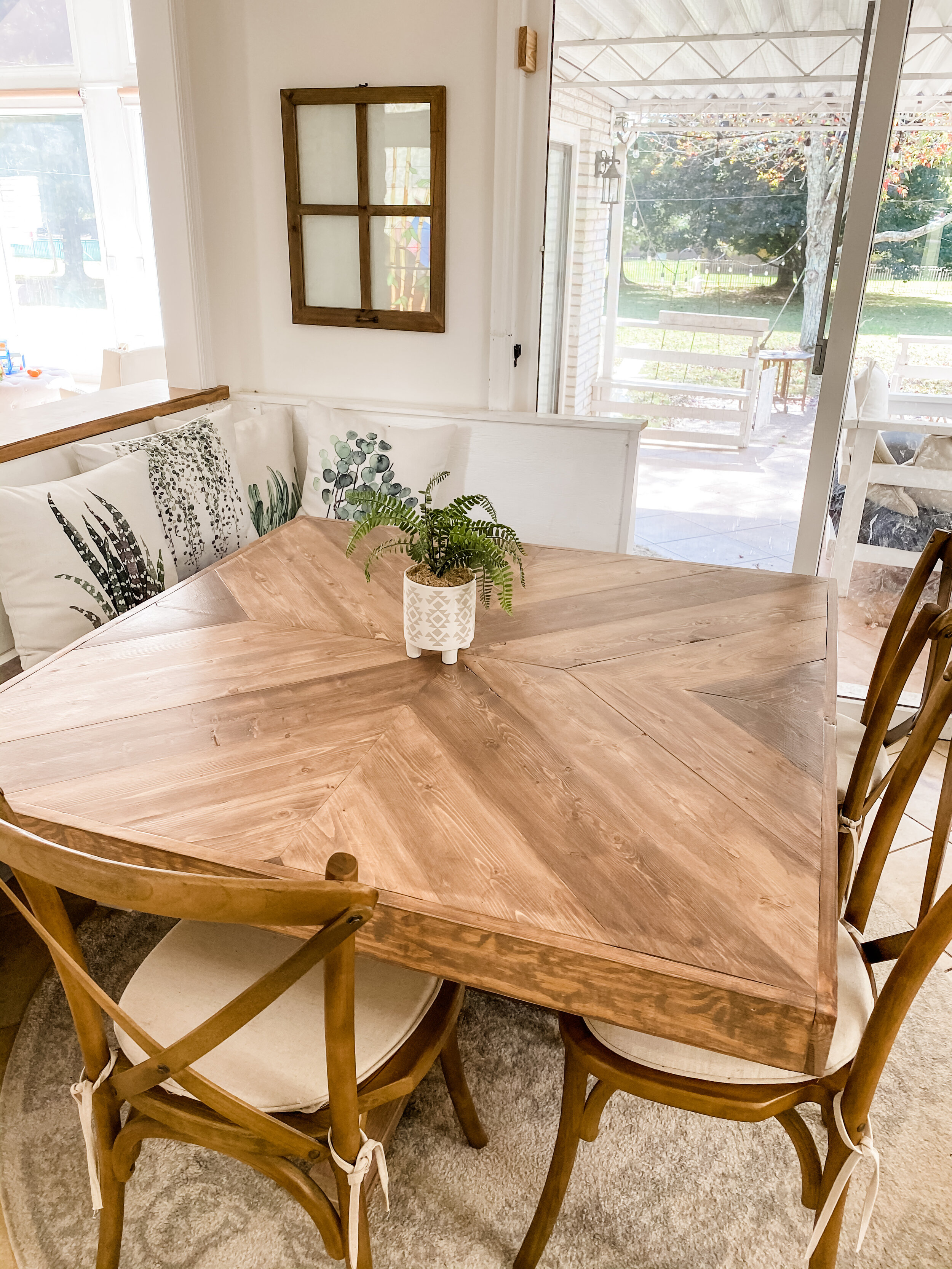 Radial Chevron custom affordable table
