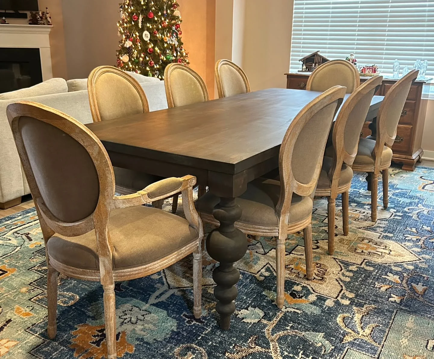 Bubble leg Sawyer in Maple in Kona stain