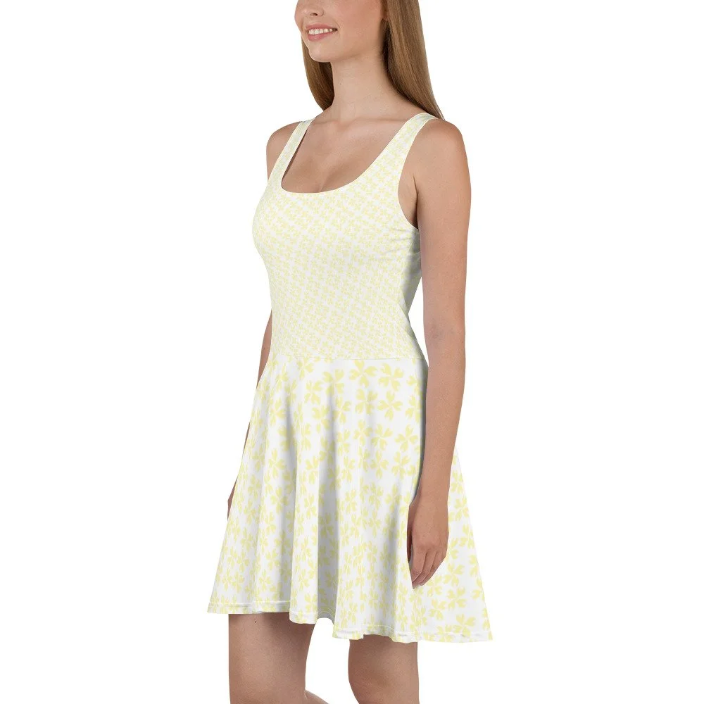 print skater dress ASOS LUXE jacquard scrunch strap mini skater dress in floral print