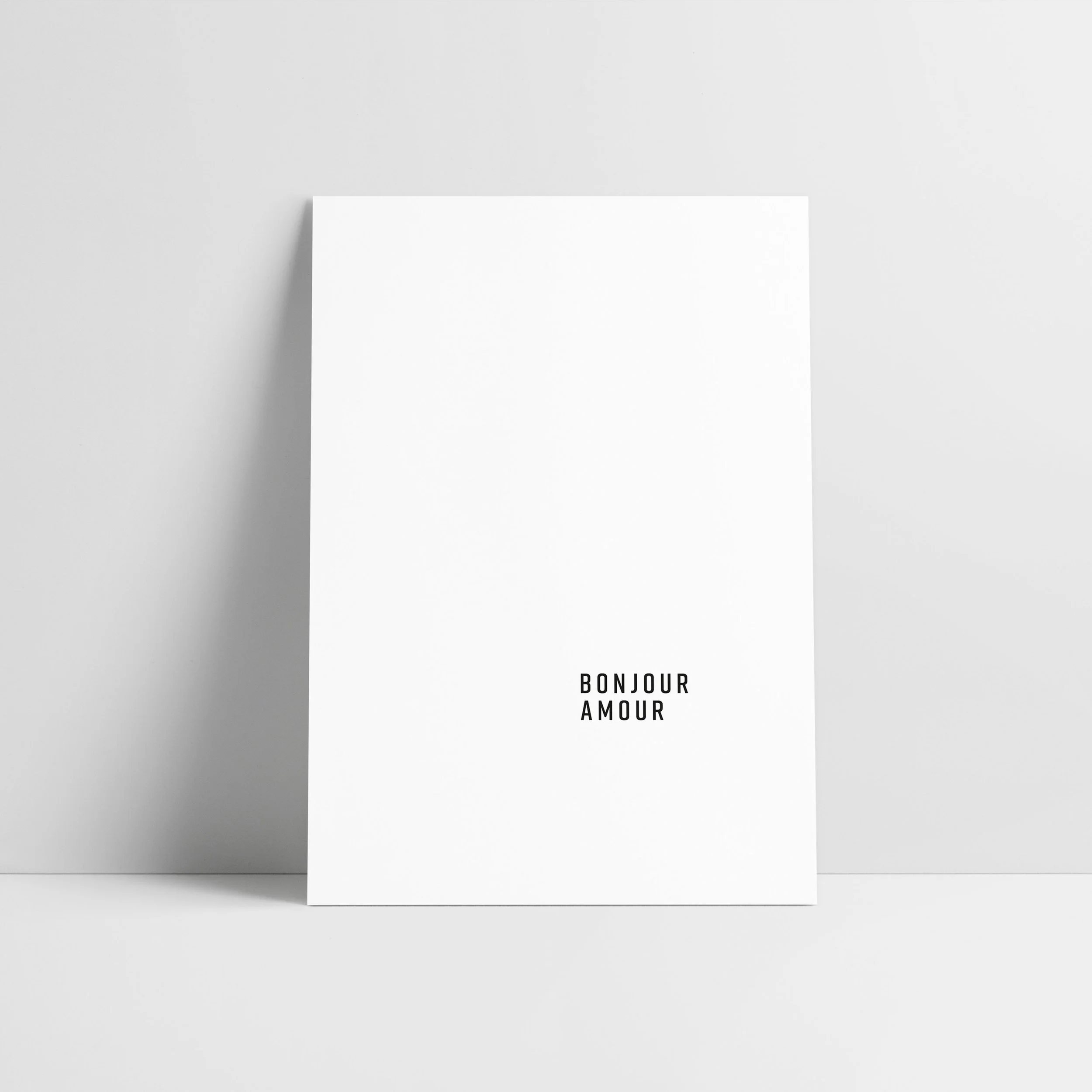 Love is the New Black Stationary - Bonjour Amour postkaart