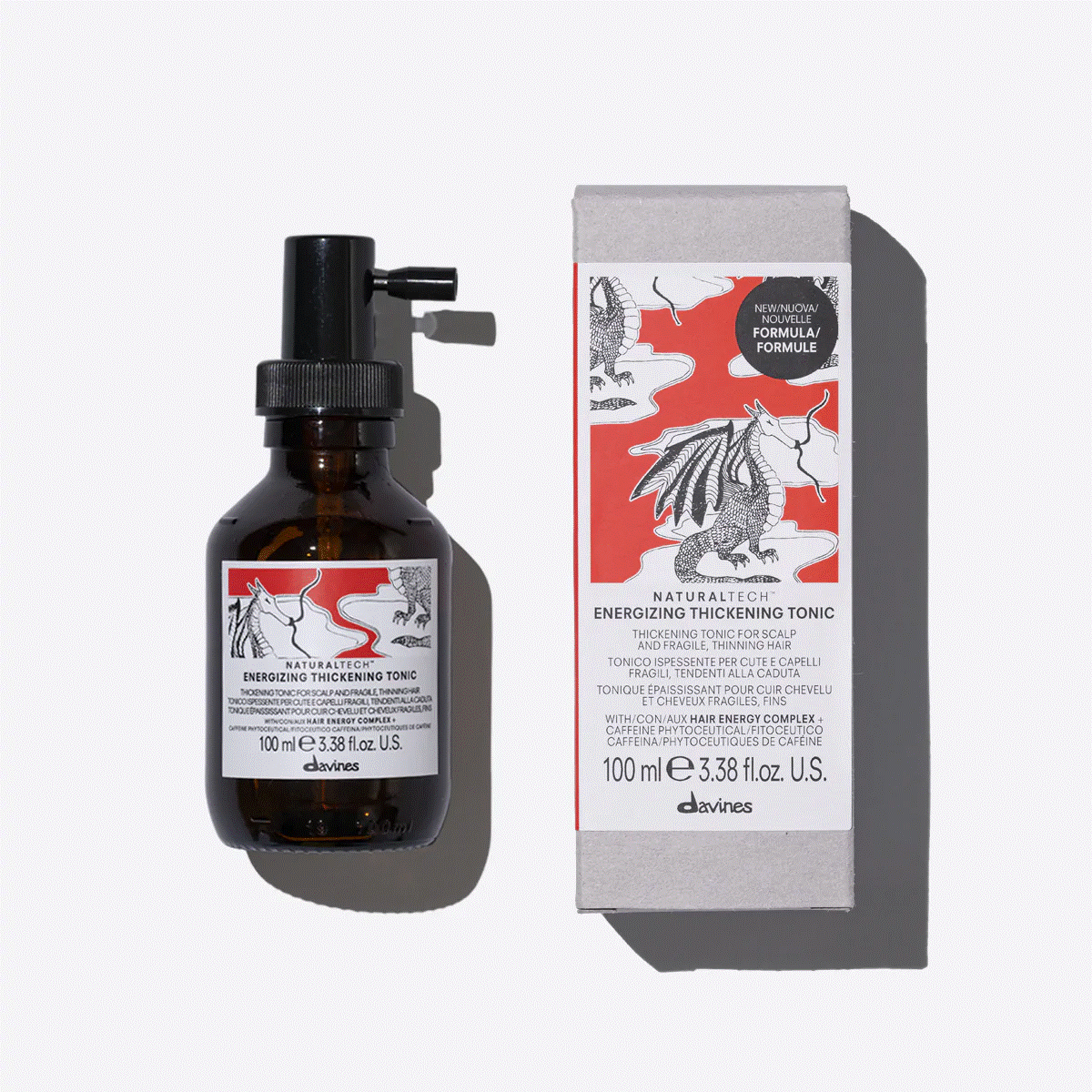 Davines - Naturaltech - Energizing Thickening Tonic -Behandeling samengesteld om de diameter van de haarvezel te vergroten, al vanaf de eerste toepassing