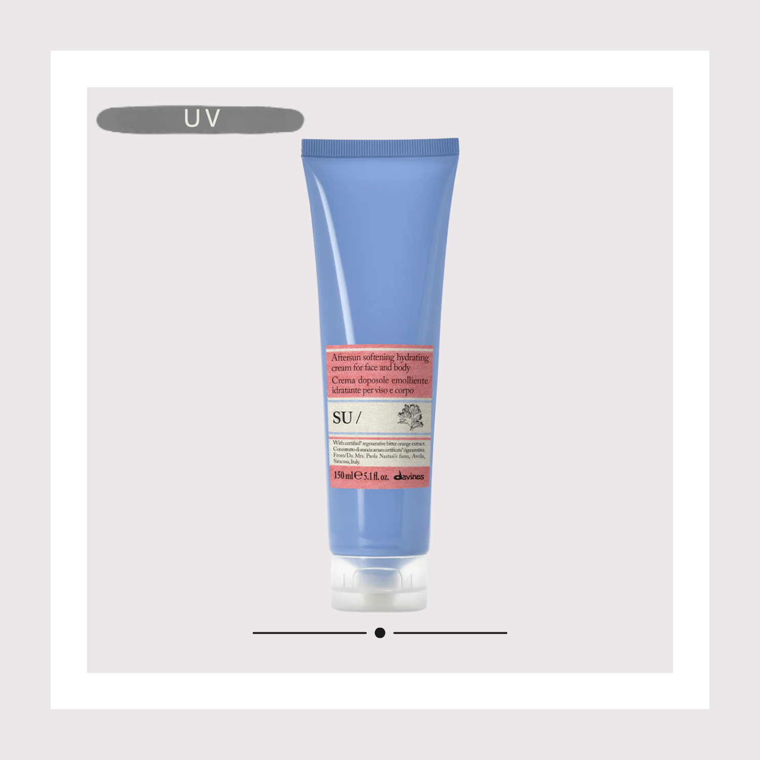 Davines - SU Aftersun Crème Hydraterende, verzachtende aftersun-crème voor gezicht en lichaam