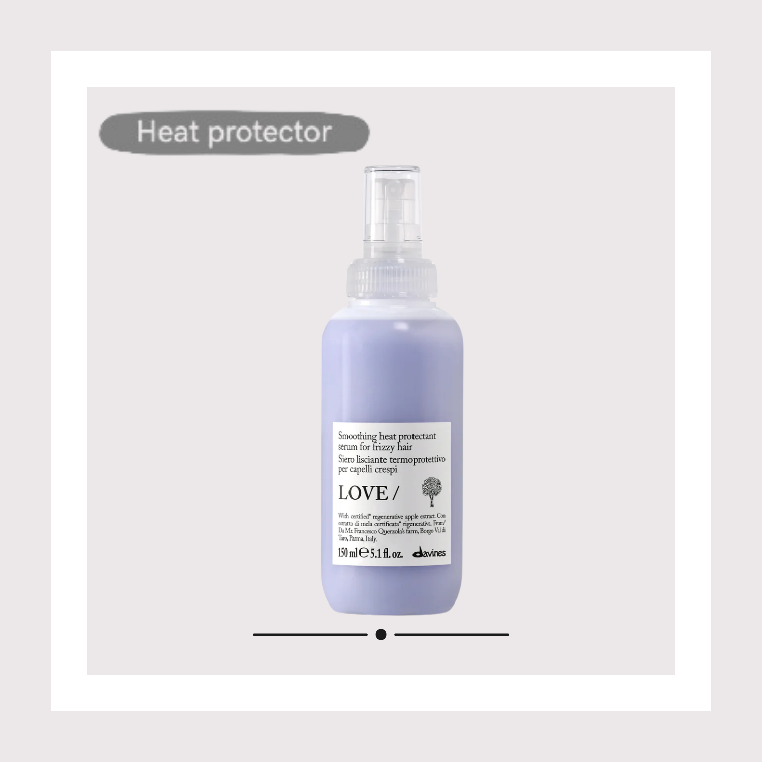 Davines - Essential Haircare - LOVE Smoothing serum, hittebeschermend en gladmakend serum voor pluizig haar