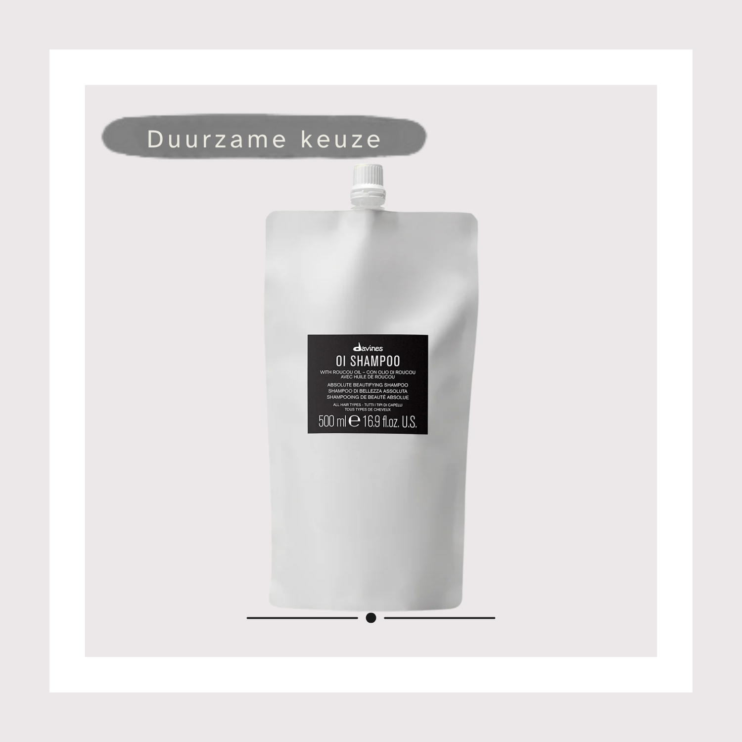 OI - shampoo refill - duurzame keuze voor jouw sensorische shampoo