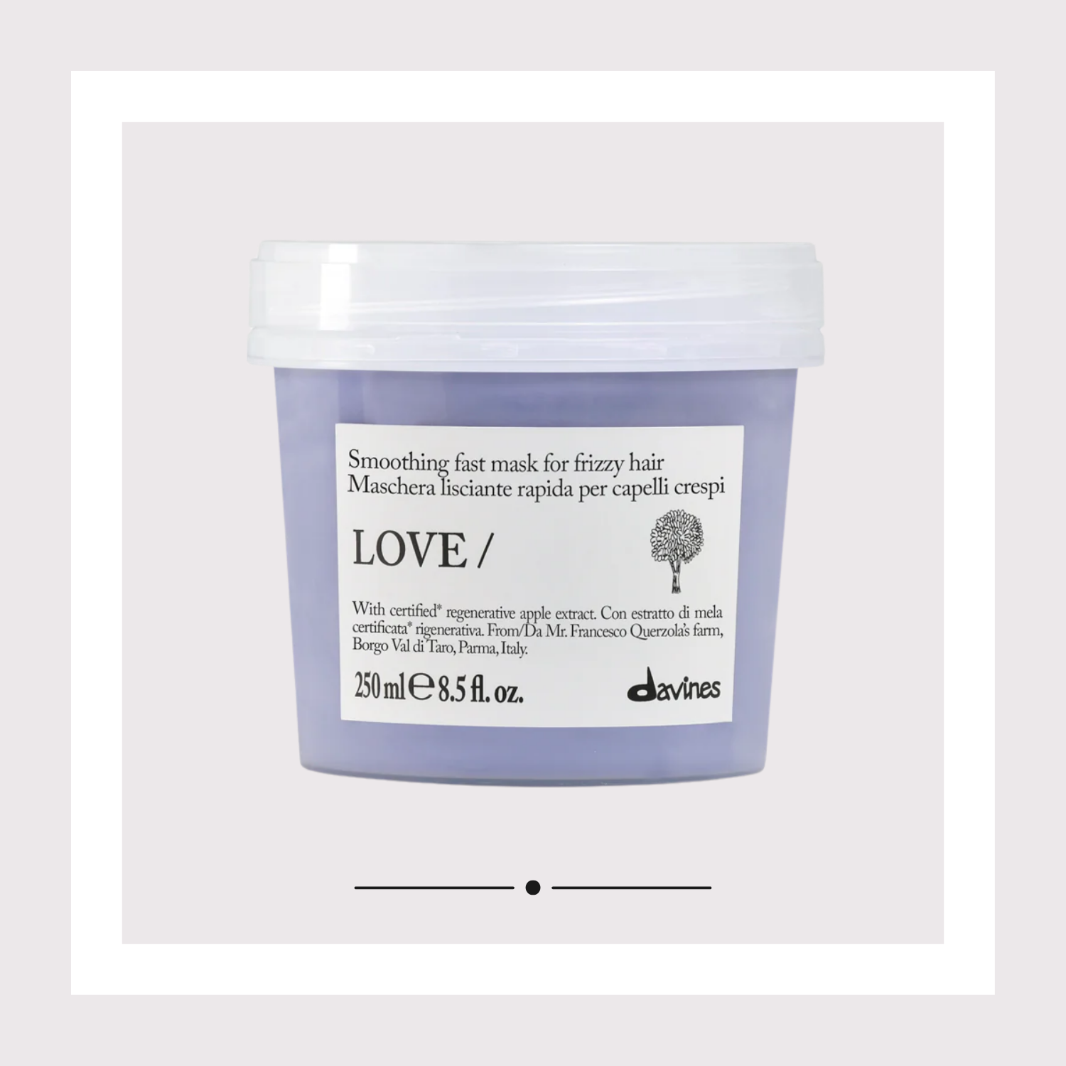 Davines - Essential Haircare - LOVE Smoothing mask - gladmakend masker voor pluizig haar