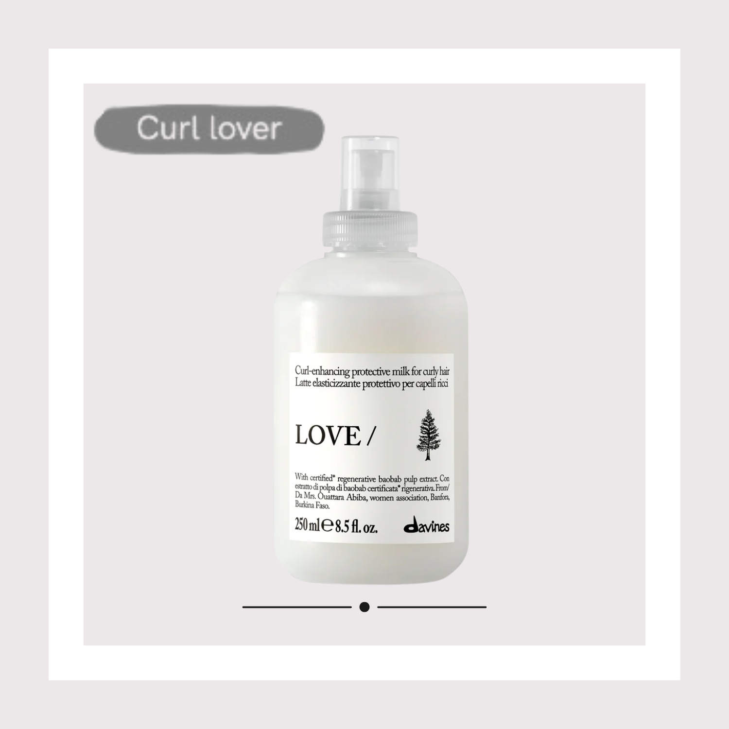 Davines - Essential Haircare - Love Curl Milk - hittebeschermende leave in spray voor krullend haar