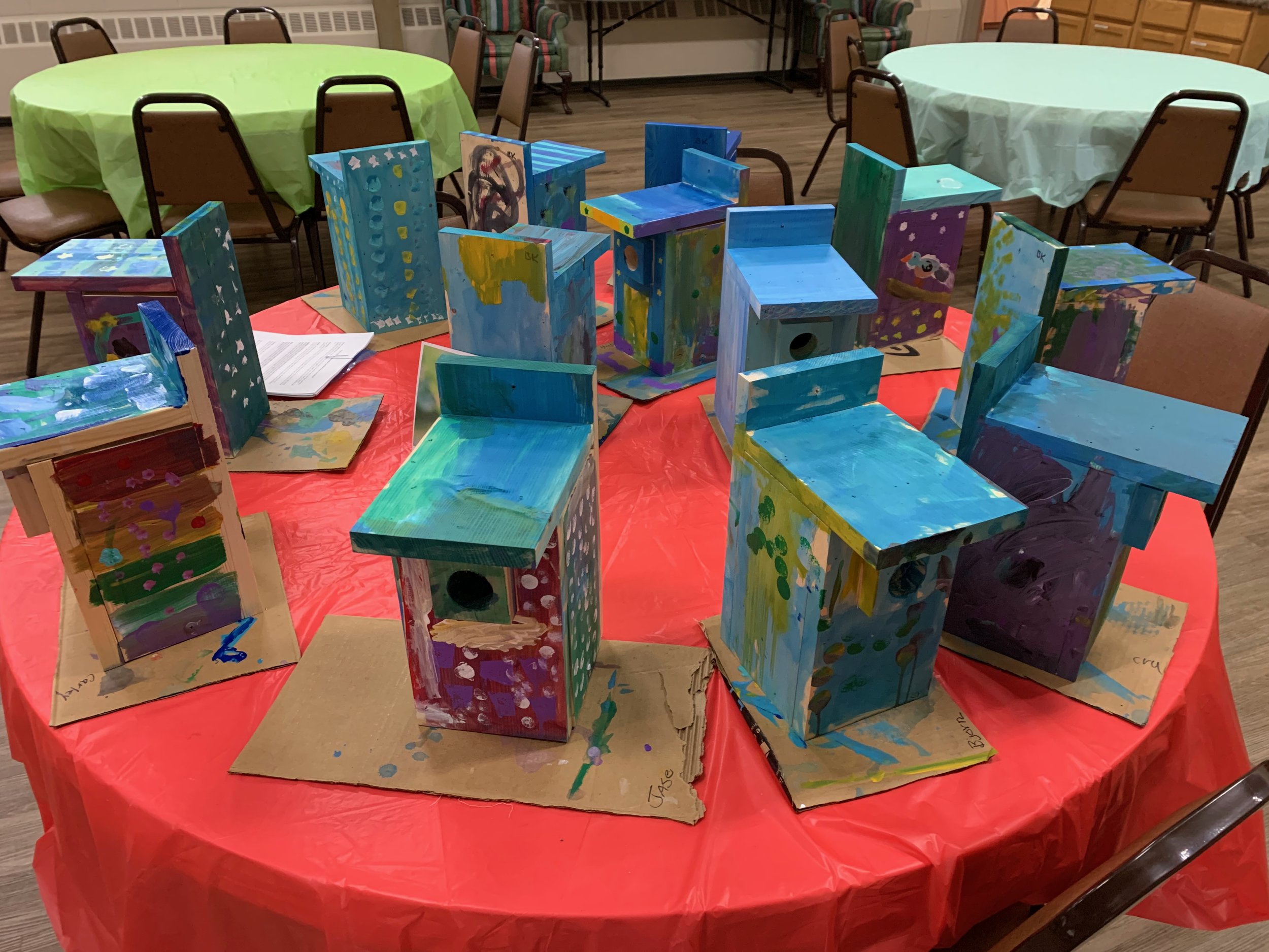 Finished bluebird houses.jpeg