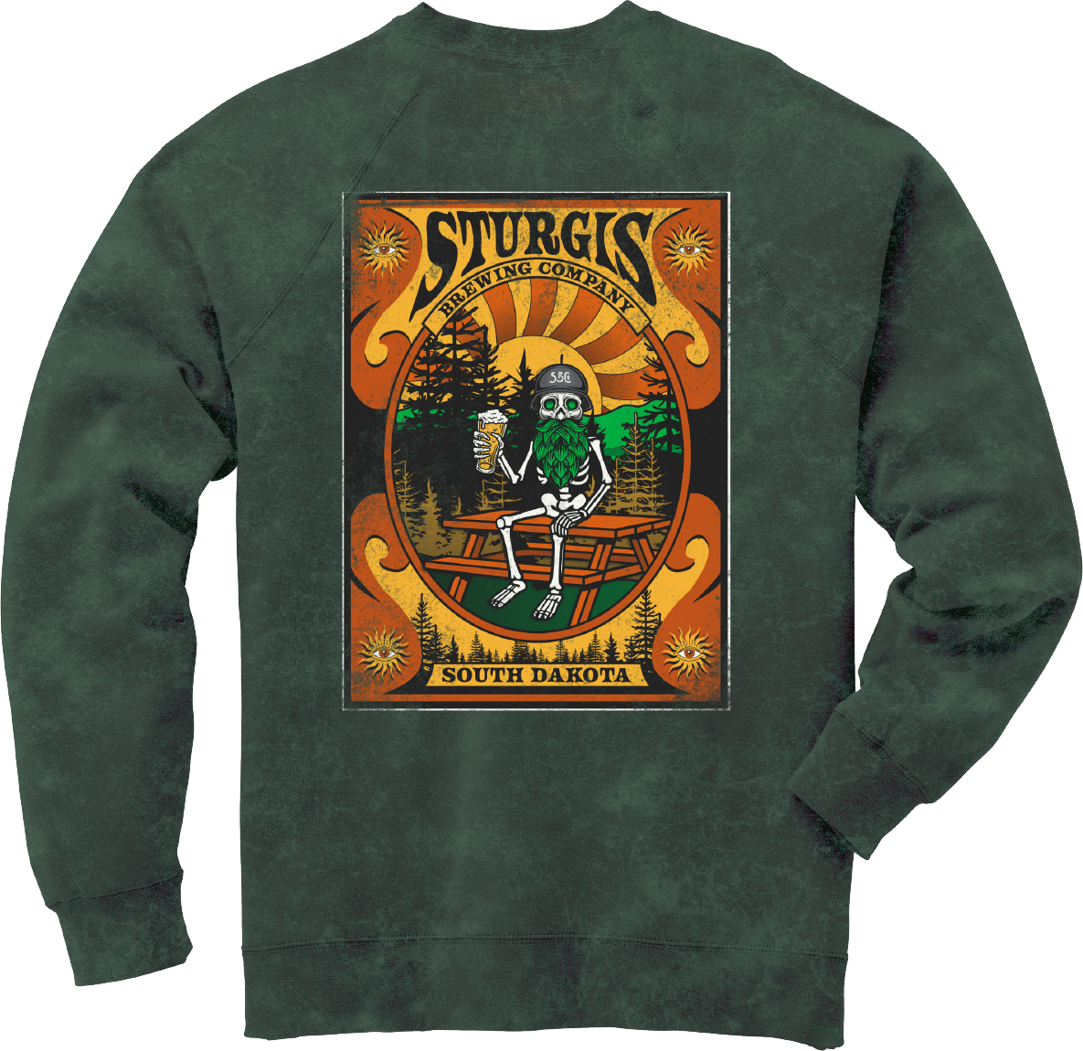 skully picnic forest grn back crew.png