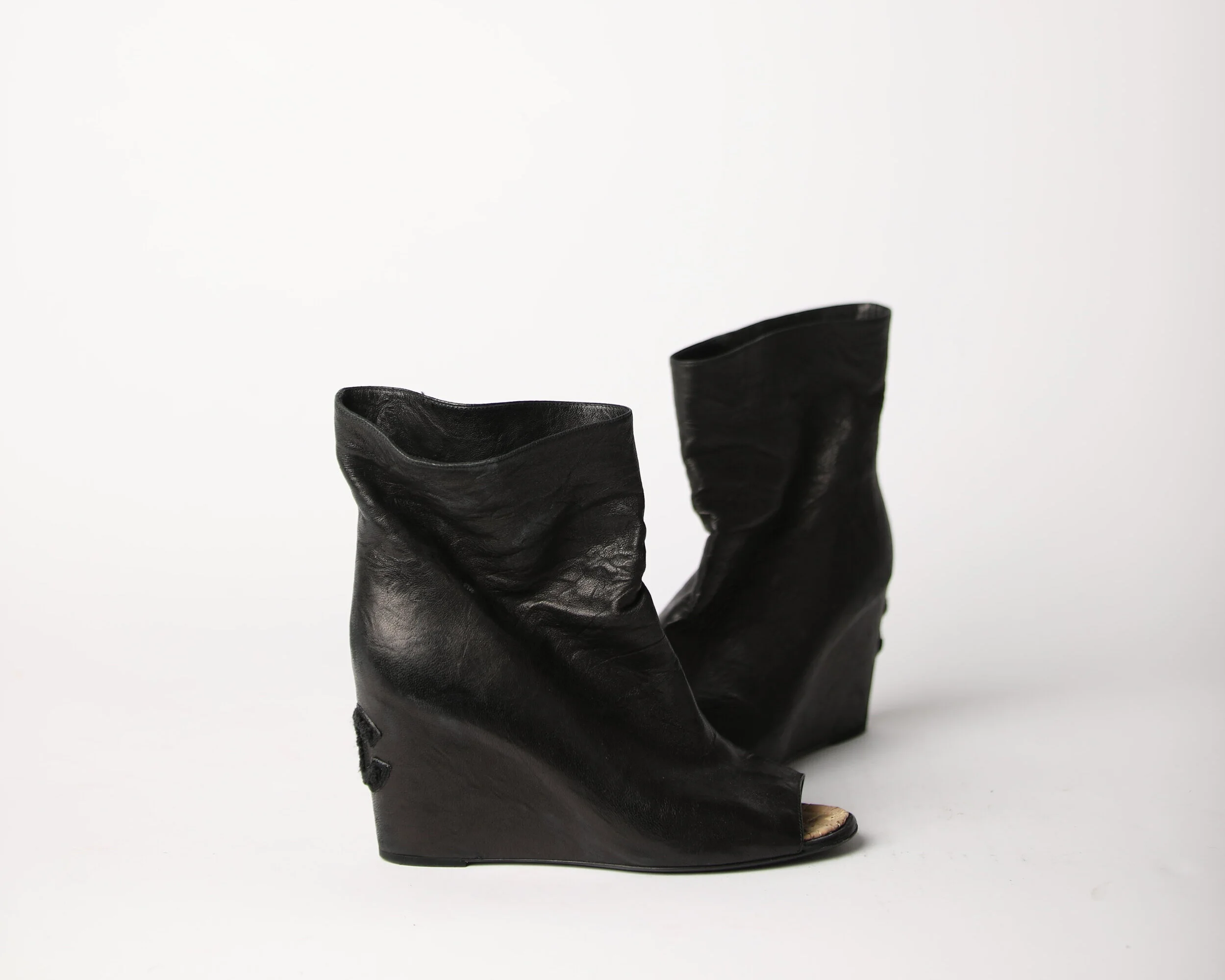 CHANEL | Peep Toe Wedge Boot — The 