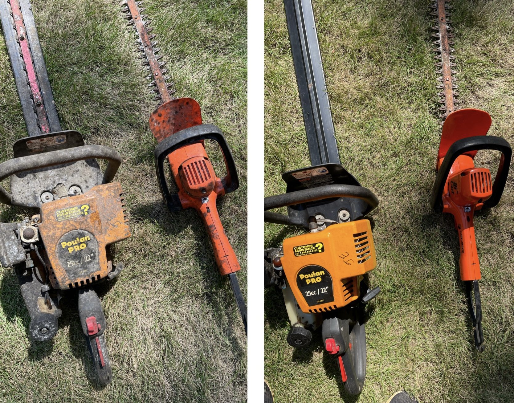 Cleaning yard equipment