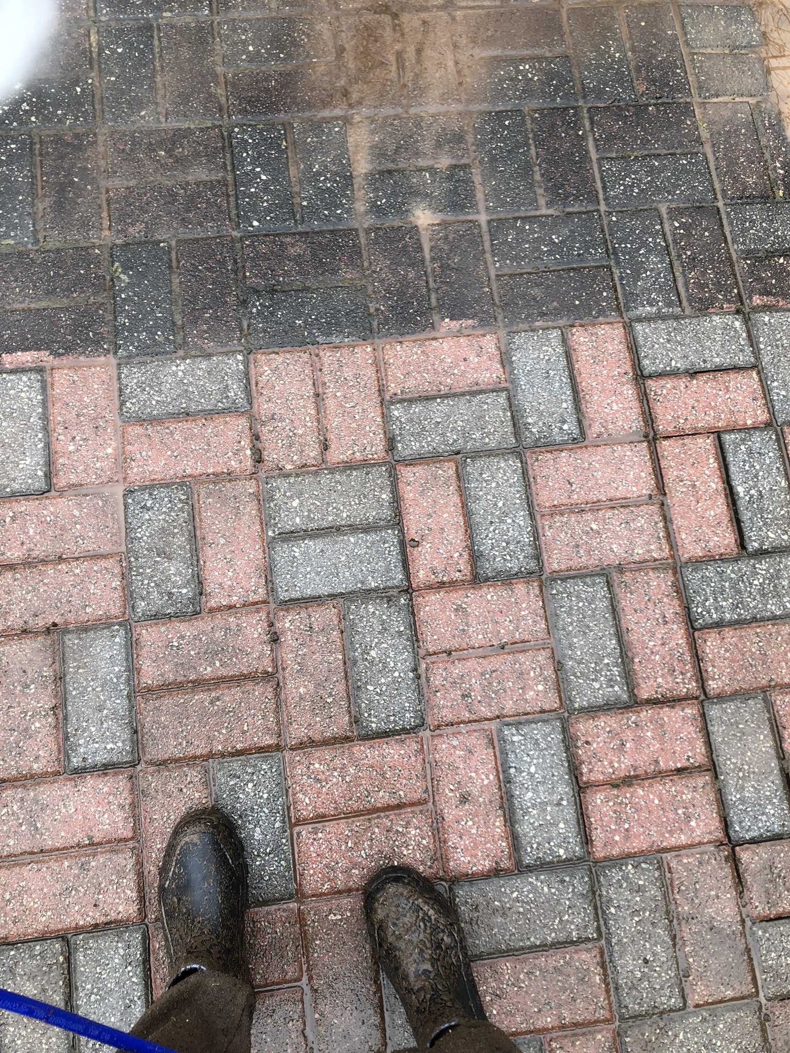 before/after powerwashing
