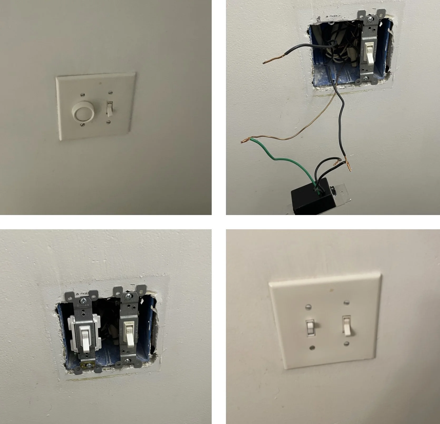 Changing out dimmer switch to light switch