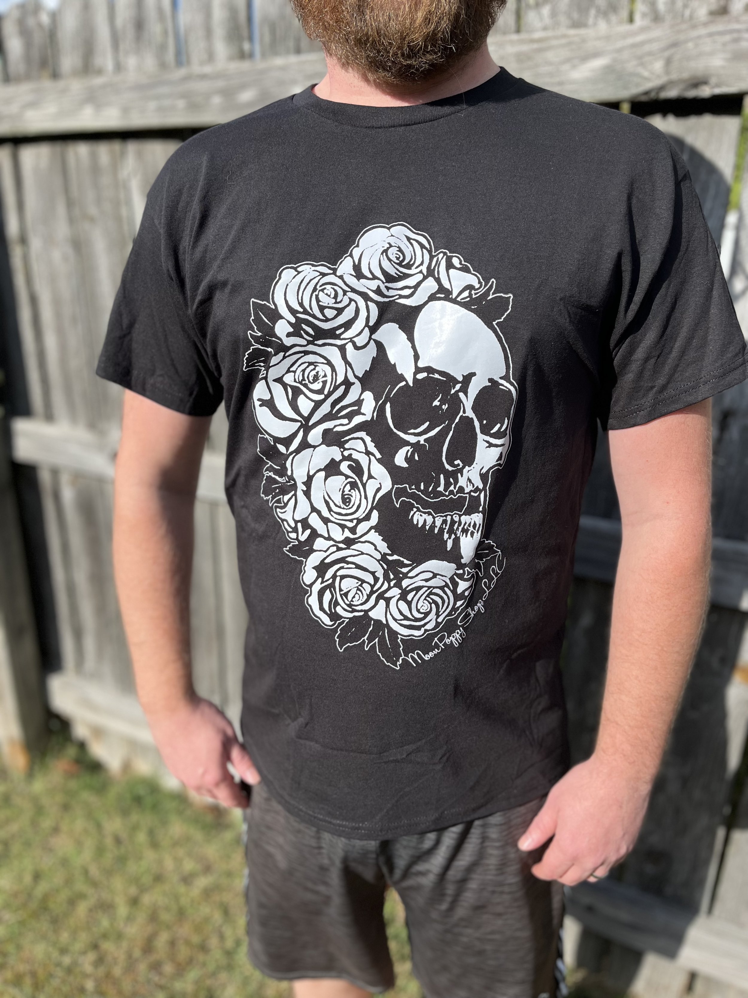 Skull & Roses Shirt- Crew Neck