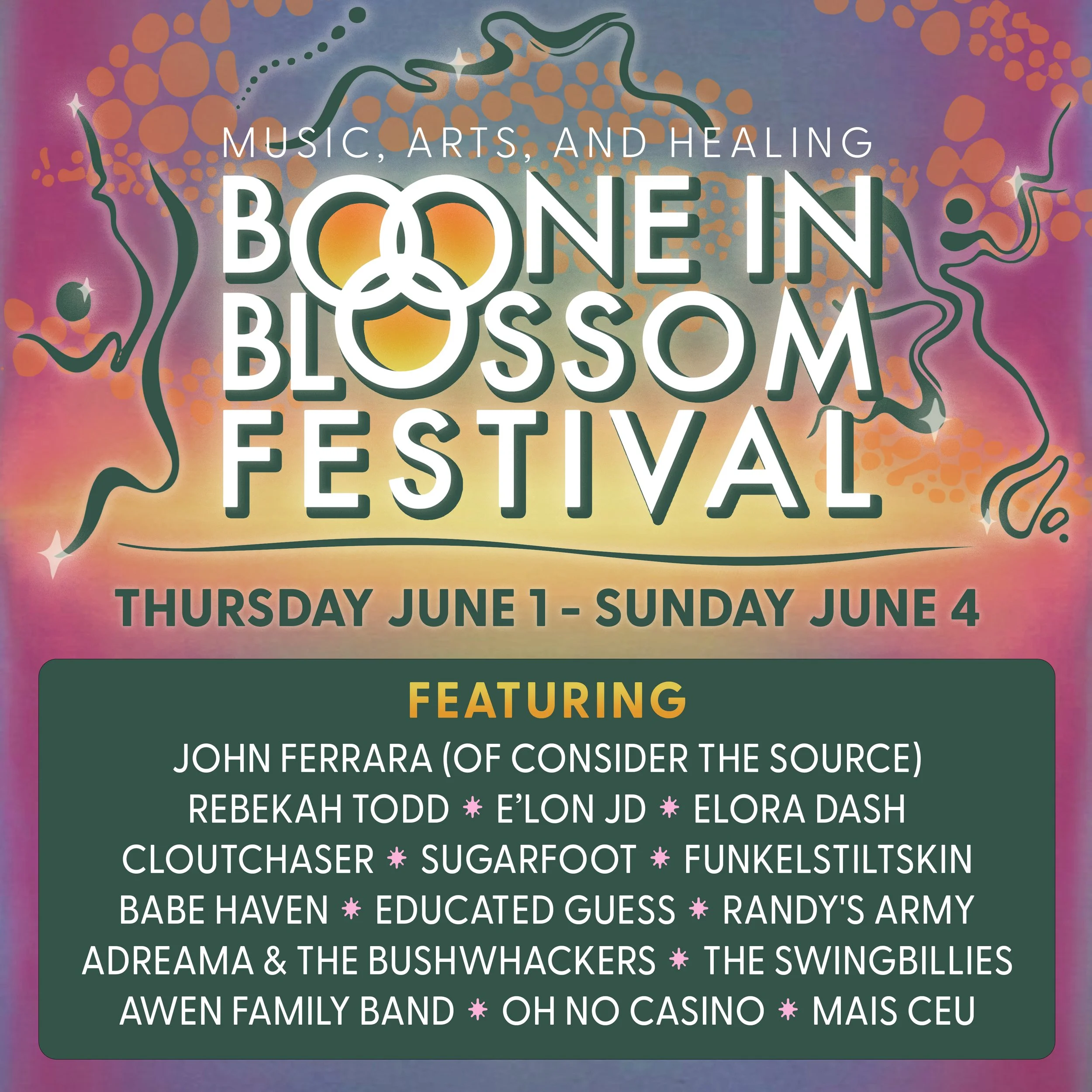 Boone in Blossom Lineup Announcement