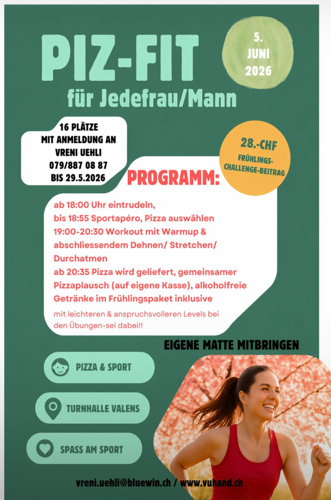 PIZ-FIT -> Pizza &amp; Sport für Jederfrau &amp; -mann