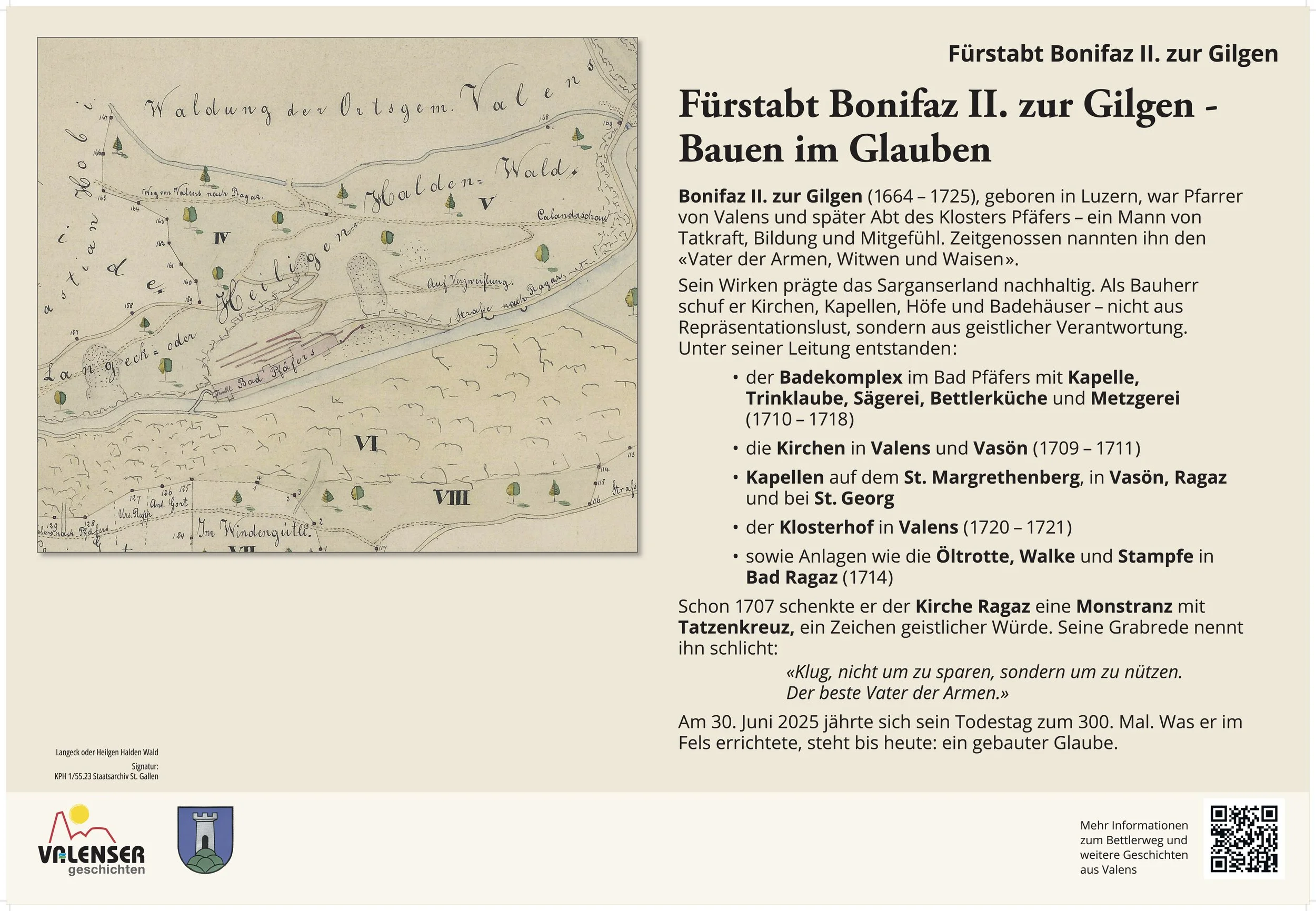 Tafel 7: Fürstabt Bonifaz II. zur Gilgen 1664-1725
