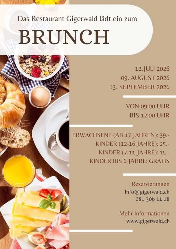 Brunch Berggasthaus Gigerwald